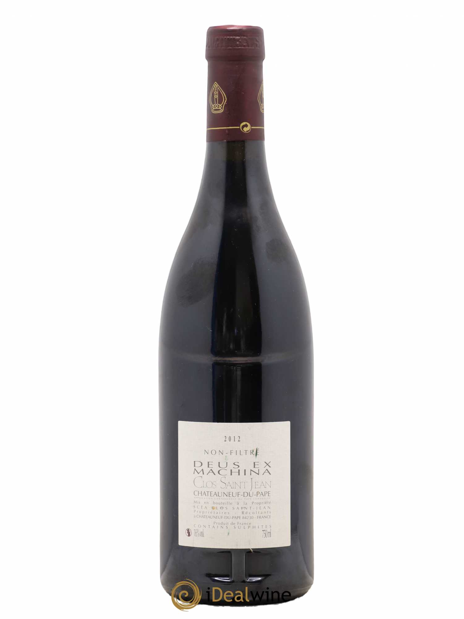 Châteauneuf-du-Pape Clos Saint-Jean Deus Ex Machina Pascal et Vincent Maurel 2012 - Lot de 1 bouteille - 1