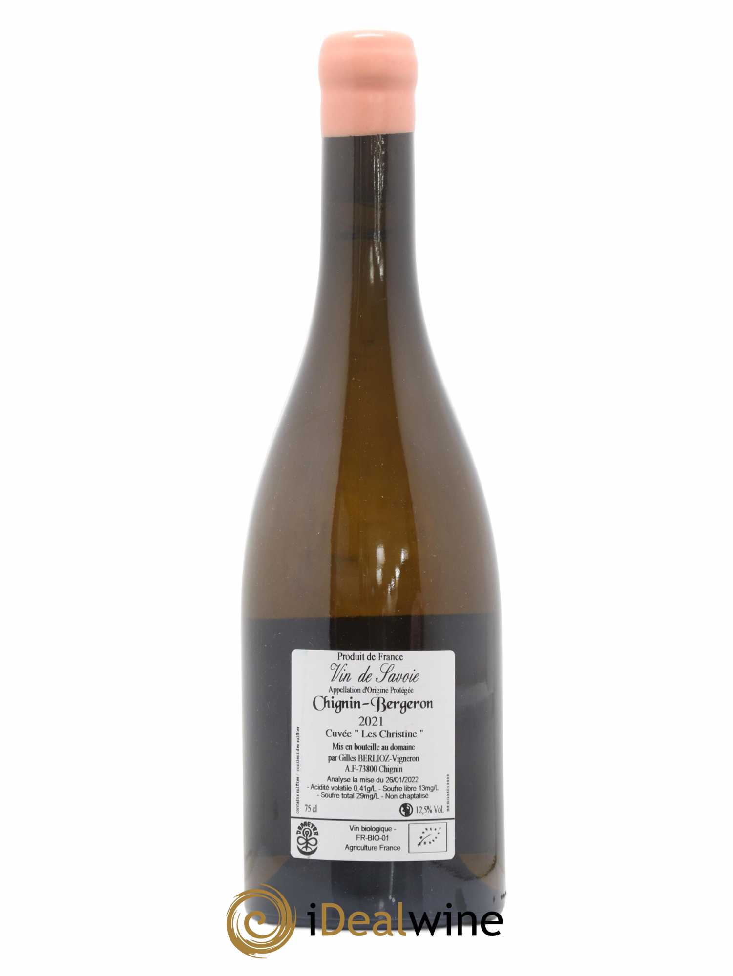 Vin de Savoie Chignin-Bergeron Les Christine Gilles Berlioz 2021 - Lot de 1 bouteille - 1