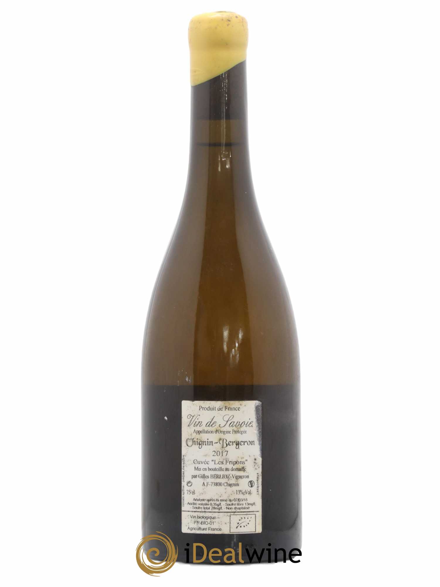 Vin de Savoie Chignin-Bergeron Les Fripons Gilles Berlioz 2017 - Lot de 1 bouteille - 1