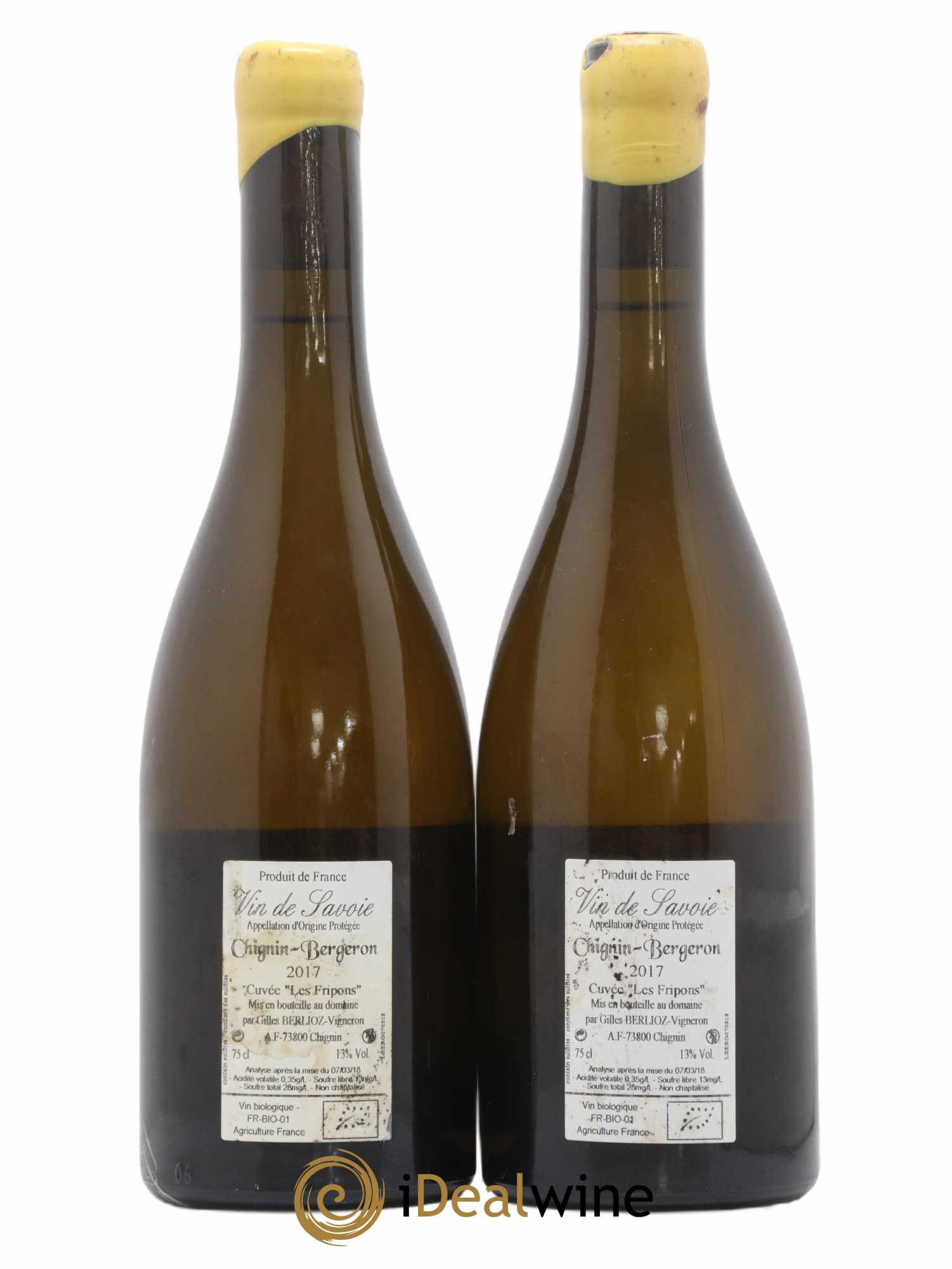Vin de Savoie Chignin-Bergeron Les Fripons Gilles Berlioz 2017 - Lot de 2 bouteilles - 1