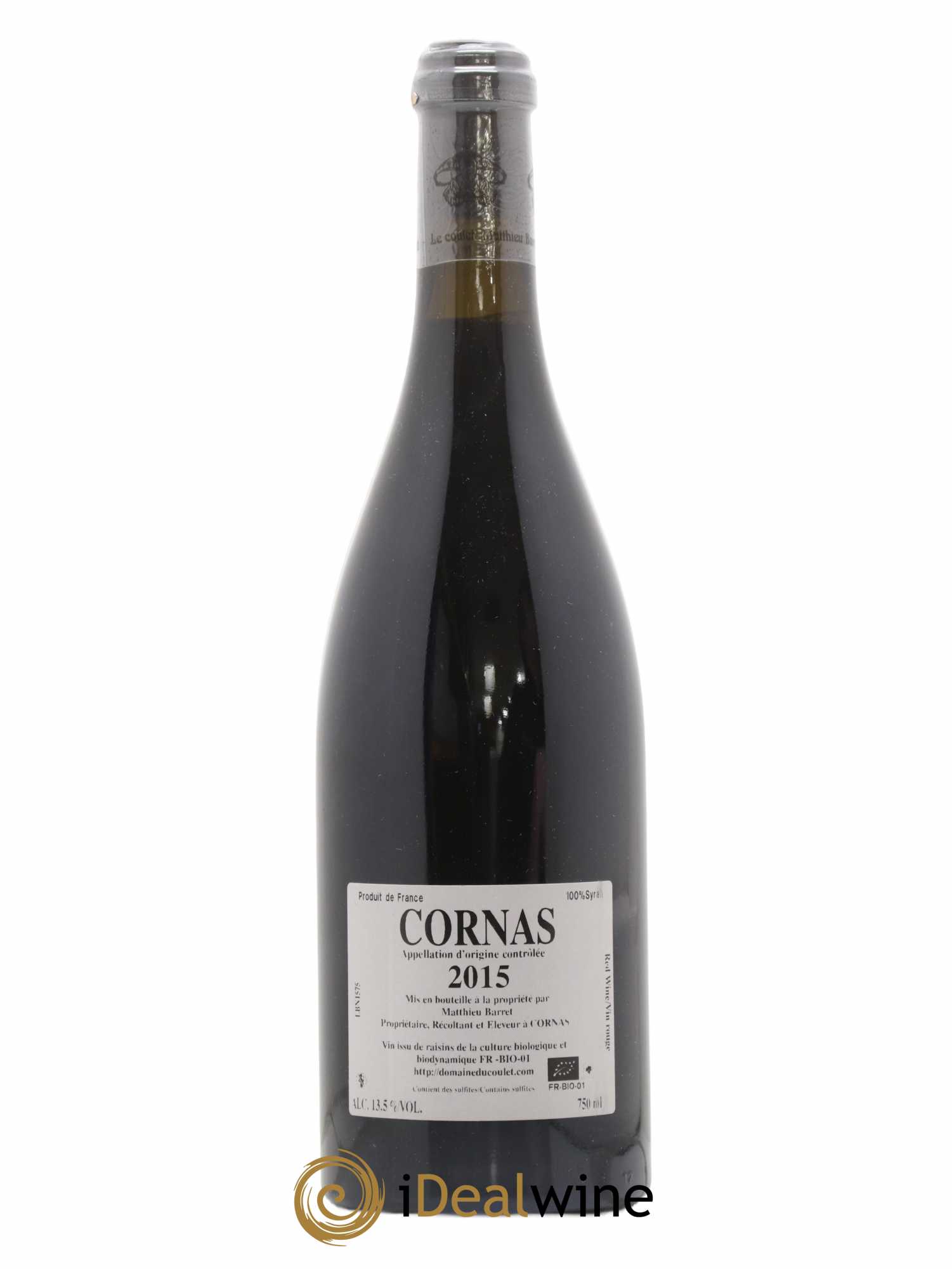 Cornas Billes Noires Coulet (Domaine du) - Matthieu Barret 2015 - Lot of 1 bottle - 1