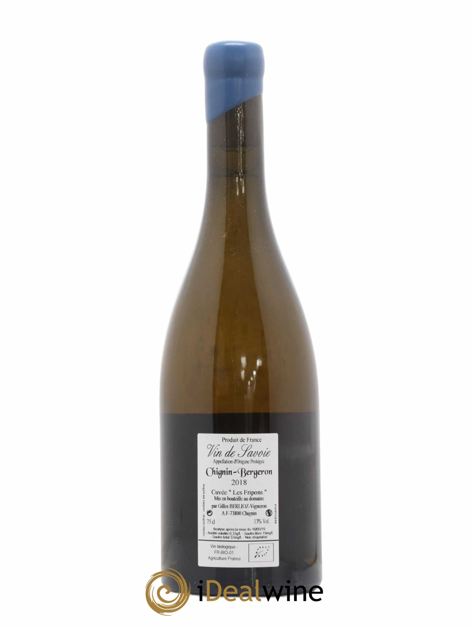 Vin de Savoie Chignin-Bergeron Les Fripons Gilles Berlioz 2018 - Lot de 1 bouteille - 1