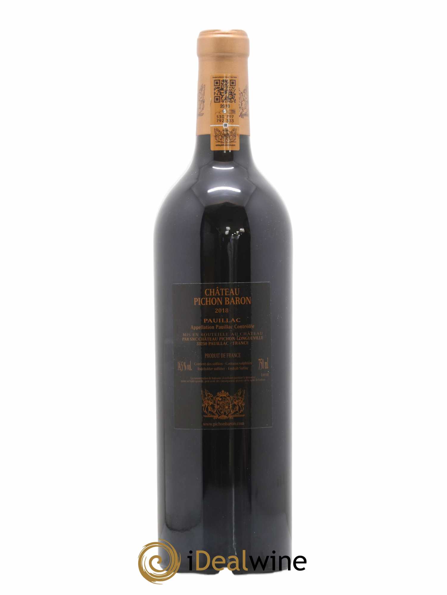 Pichon Longueville Baron 2ème Grand Cru Classé 2018 - Lot de 1 bouteille - 1