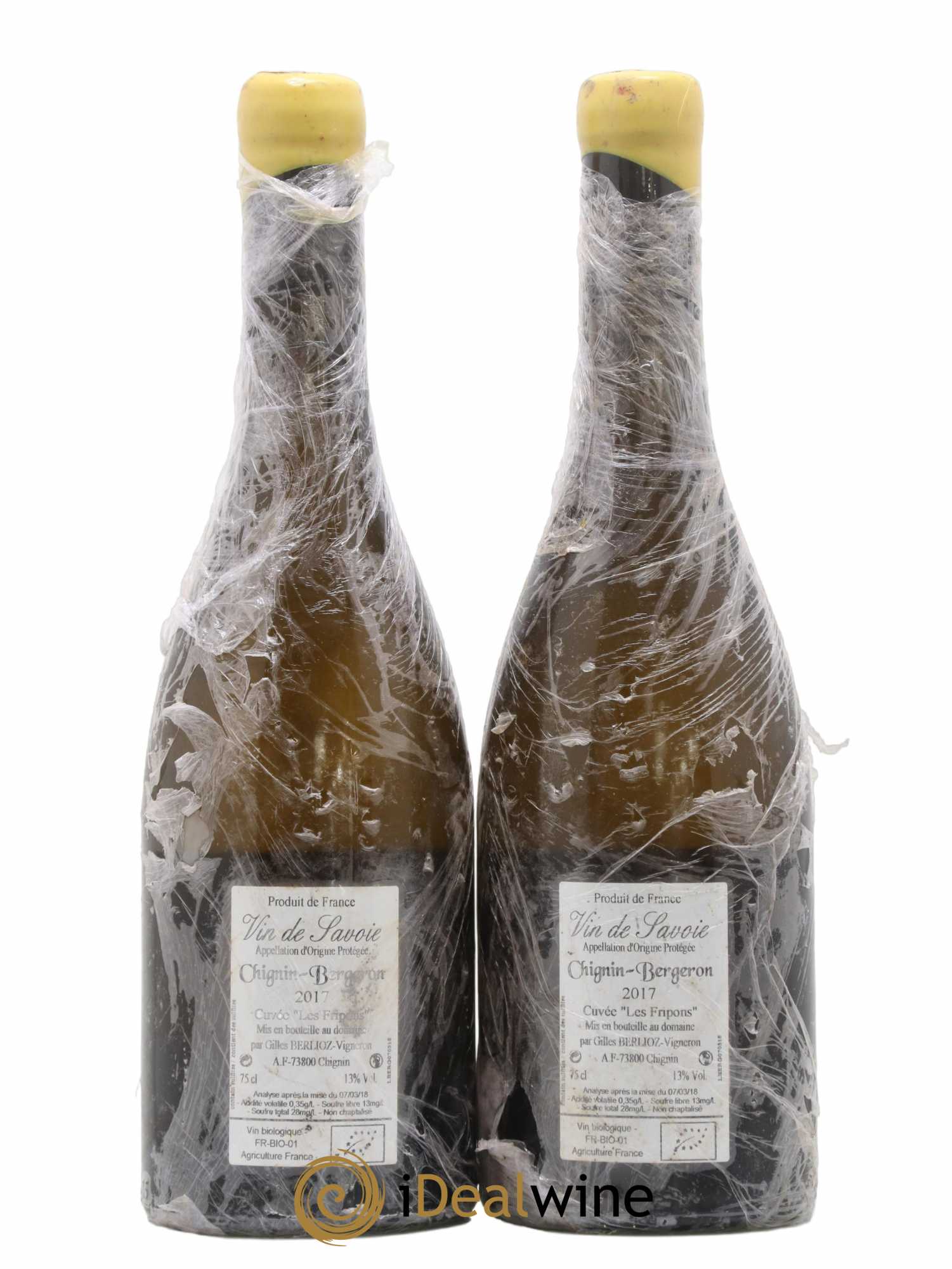 Vin de Savoie Chignin-Bergeron Les Fripons Gilles Berlioz 2017 - Lot de 2 bouteilles - 1