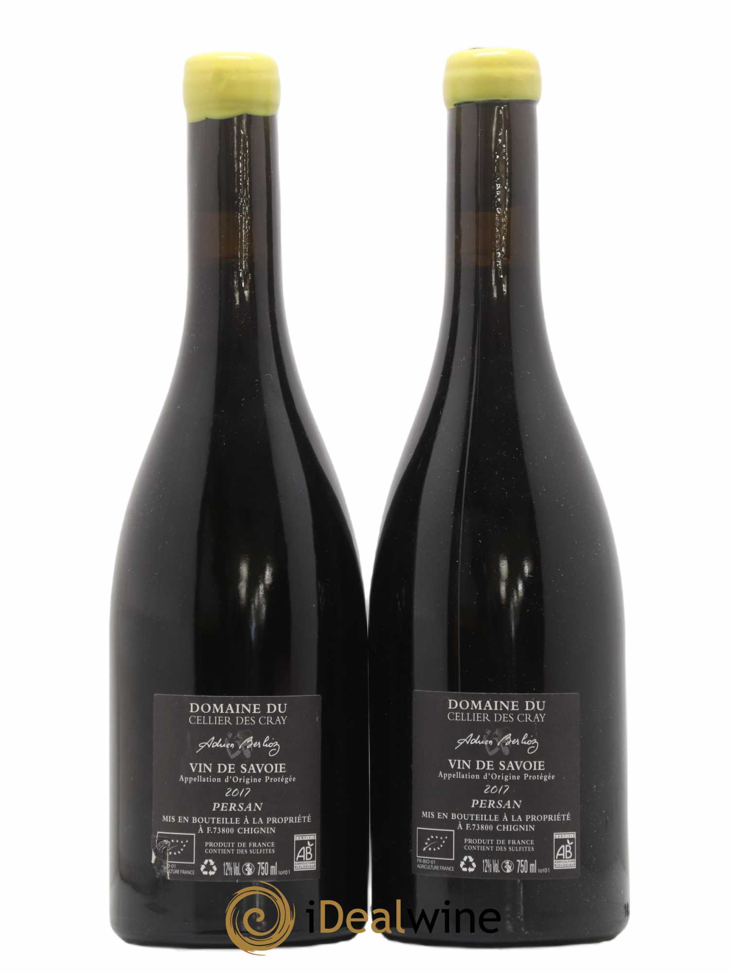 Vin de Savoie Persan Octavie Adrien Berlioz 2017 - Lot of 2 bottles - 1