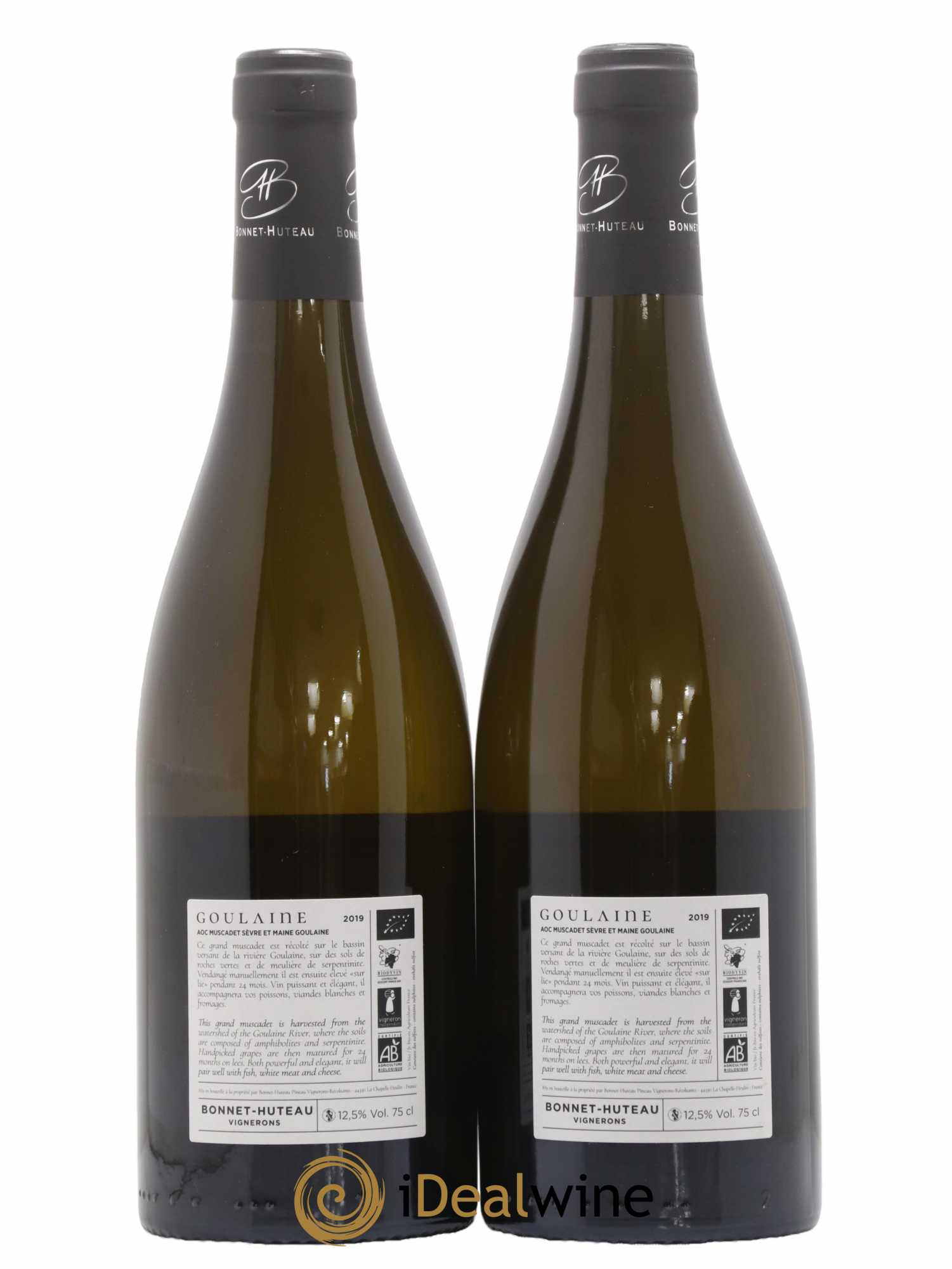 Muscadet-Sèvre-et-Maine sur lie Goulaine Bonnet-Huteau 2019 - Lot de 2 bouteilles - 1