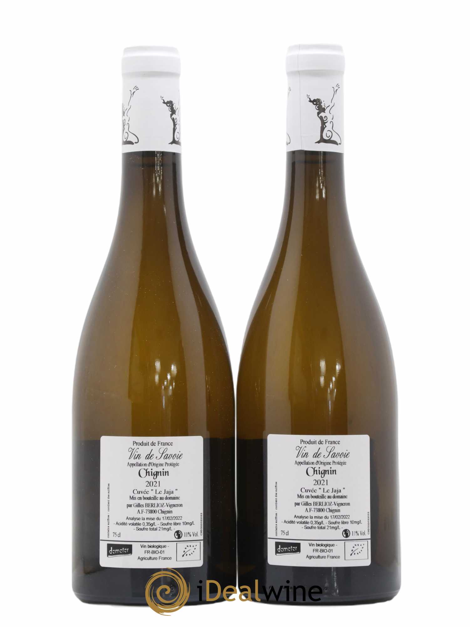 Vin de Savoie Chignin Le Jaja Gilles Berlioz 2021 - Lot de 2 bouteilles - 1