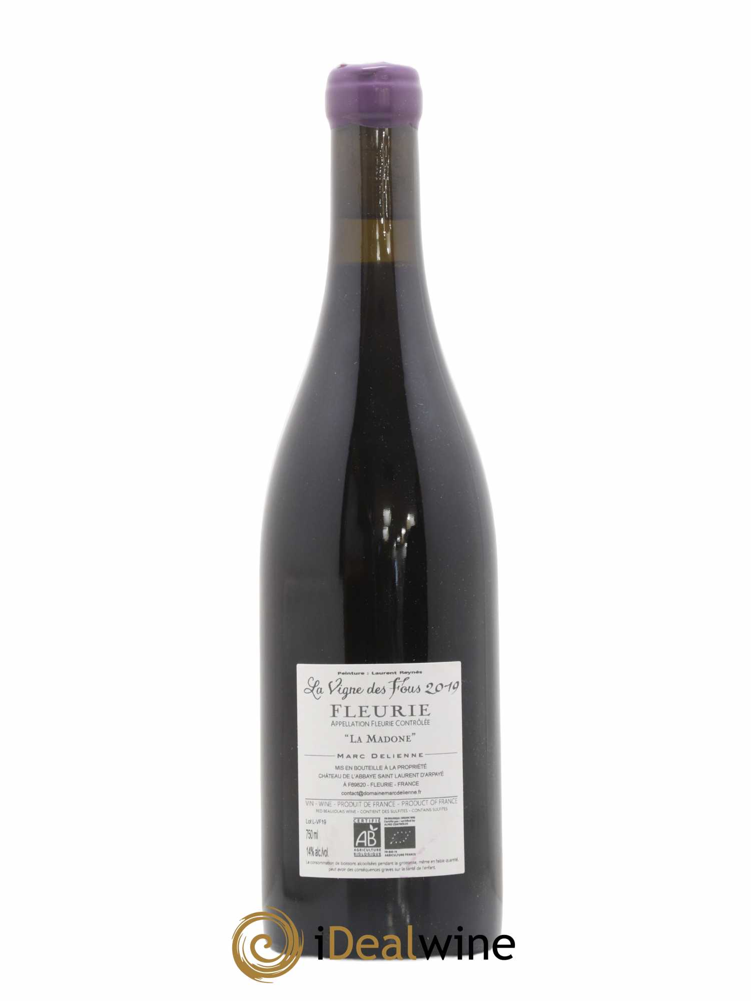 Fleurie La Vigne des Fous Marc Delienne 2019 - Lot de 1 bouteille - 1