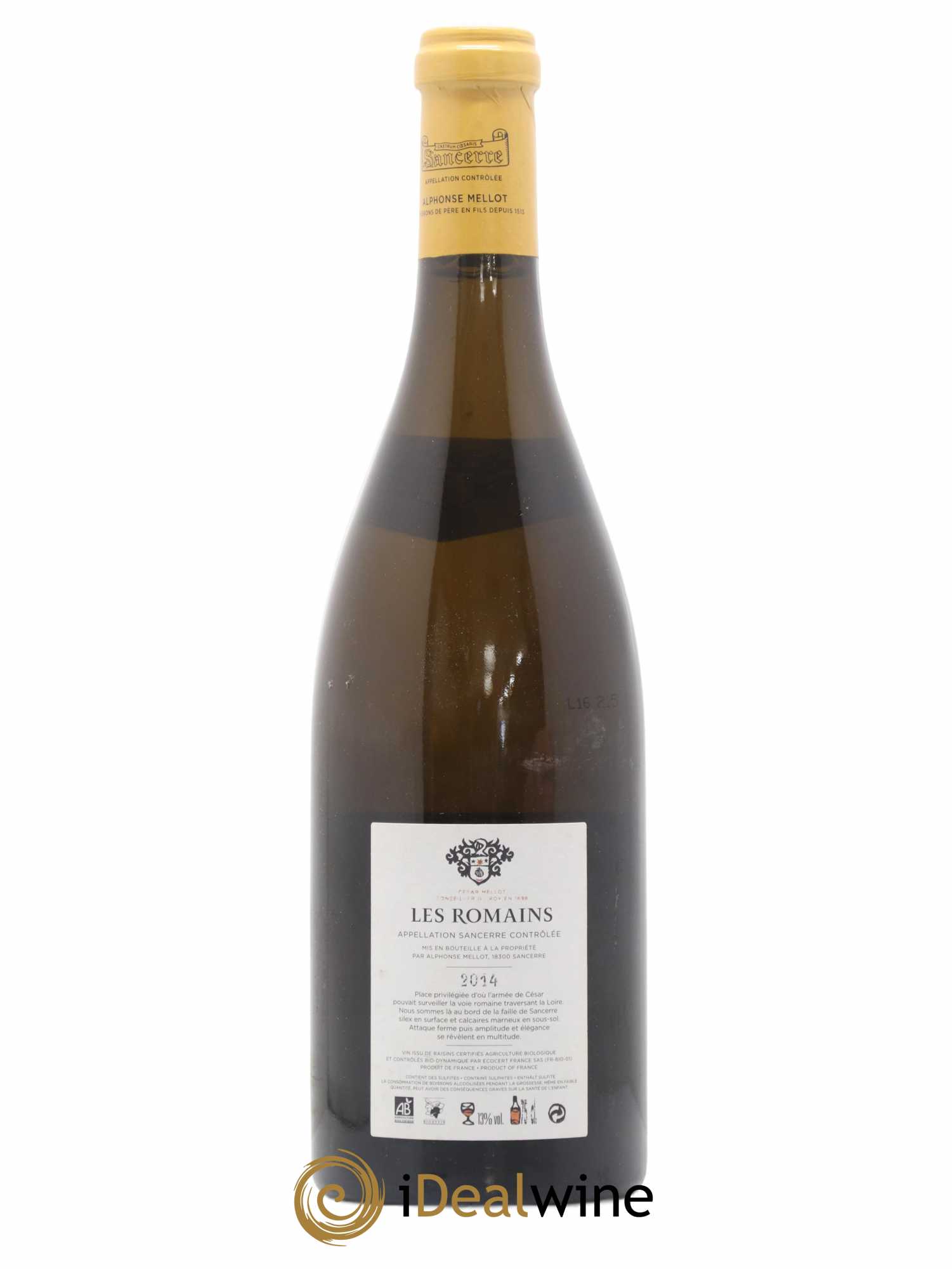 Sancerre Les Romains Alphonse Mellot 2014 - Lot de 1 bouteille - 1