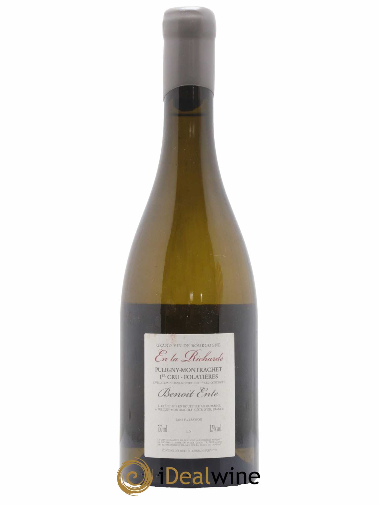 Puligny-Montrachet 1er Cru Folatières En la Richarde Benoit Ente 2014 - Lot de 1 bouteille - 1