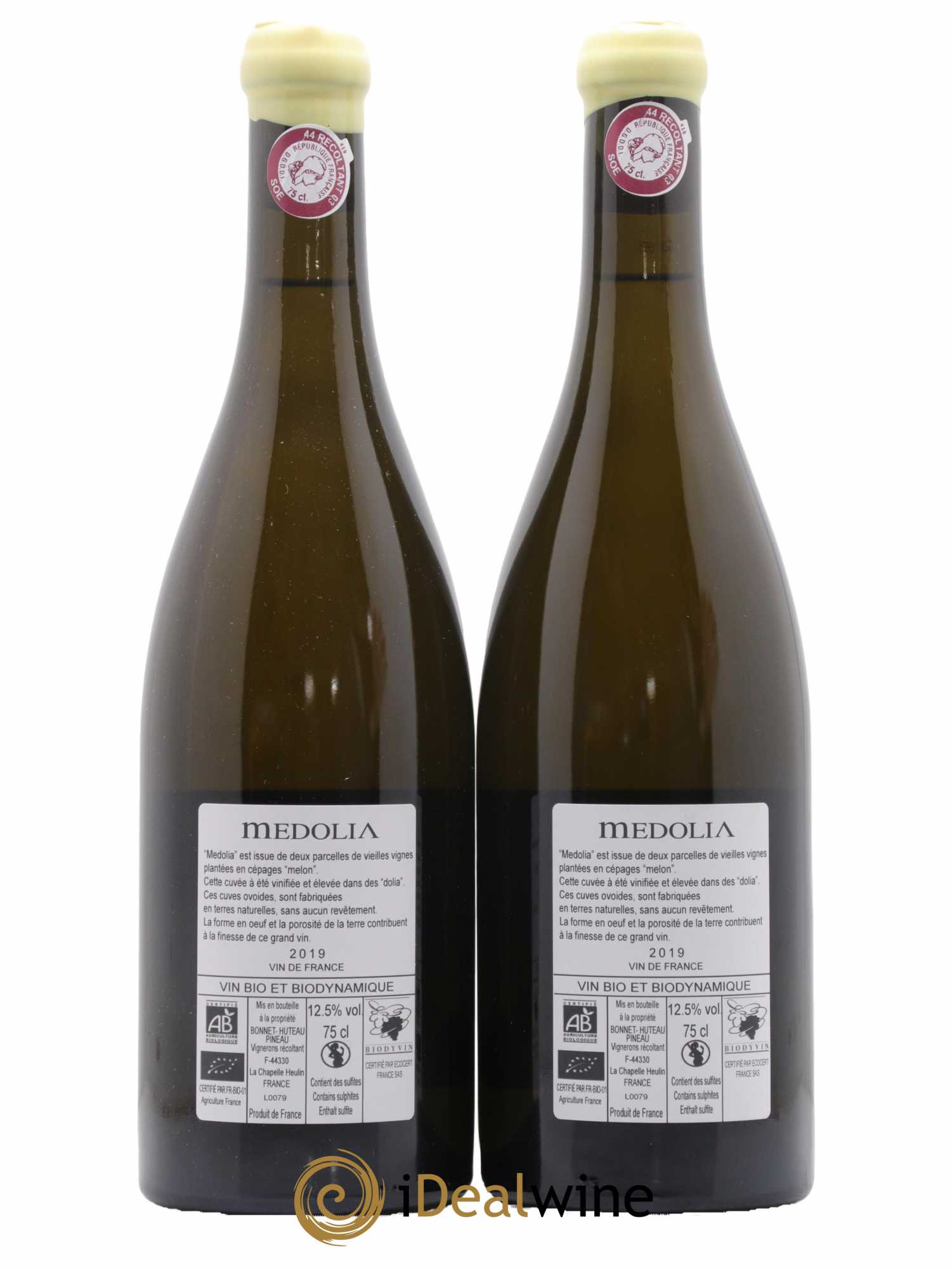 Vin de France Médolia Bonnet-Huteau 2019 - Lot of 2 bottles - 1