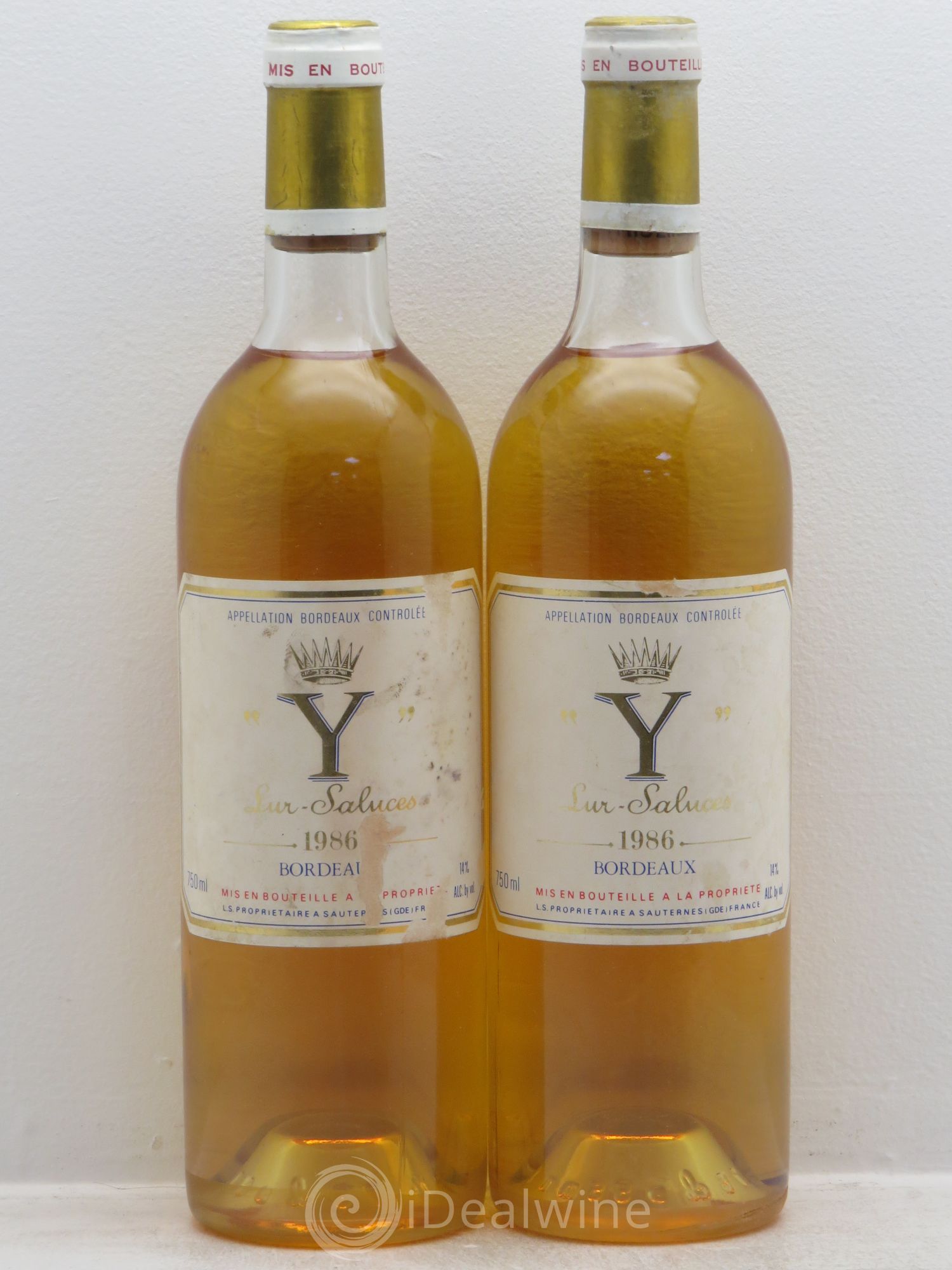 Y de Yquem 1986 - Lot de 2 bouteilles - 0