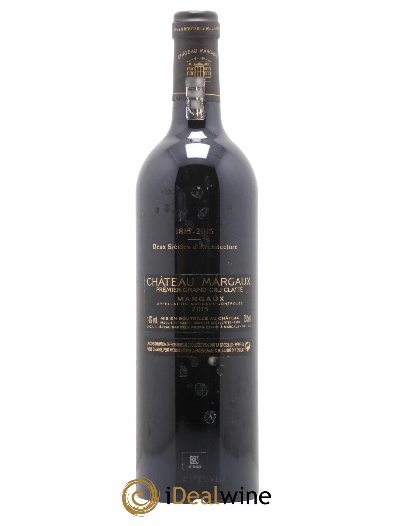 Château Margaux 1er Grand Cru Classé 2015 - Lot de 1 bouteille - 1