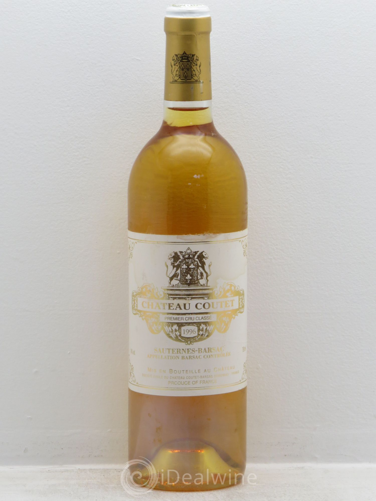 Château Coutet 1er Grand Cru Classé (senza prezzo di riserva) 1996 - Lotto di 1 bottiglia - 0