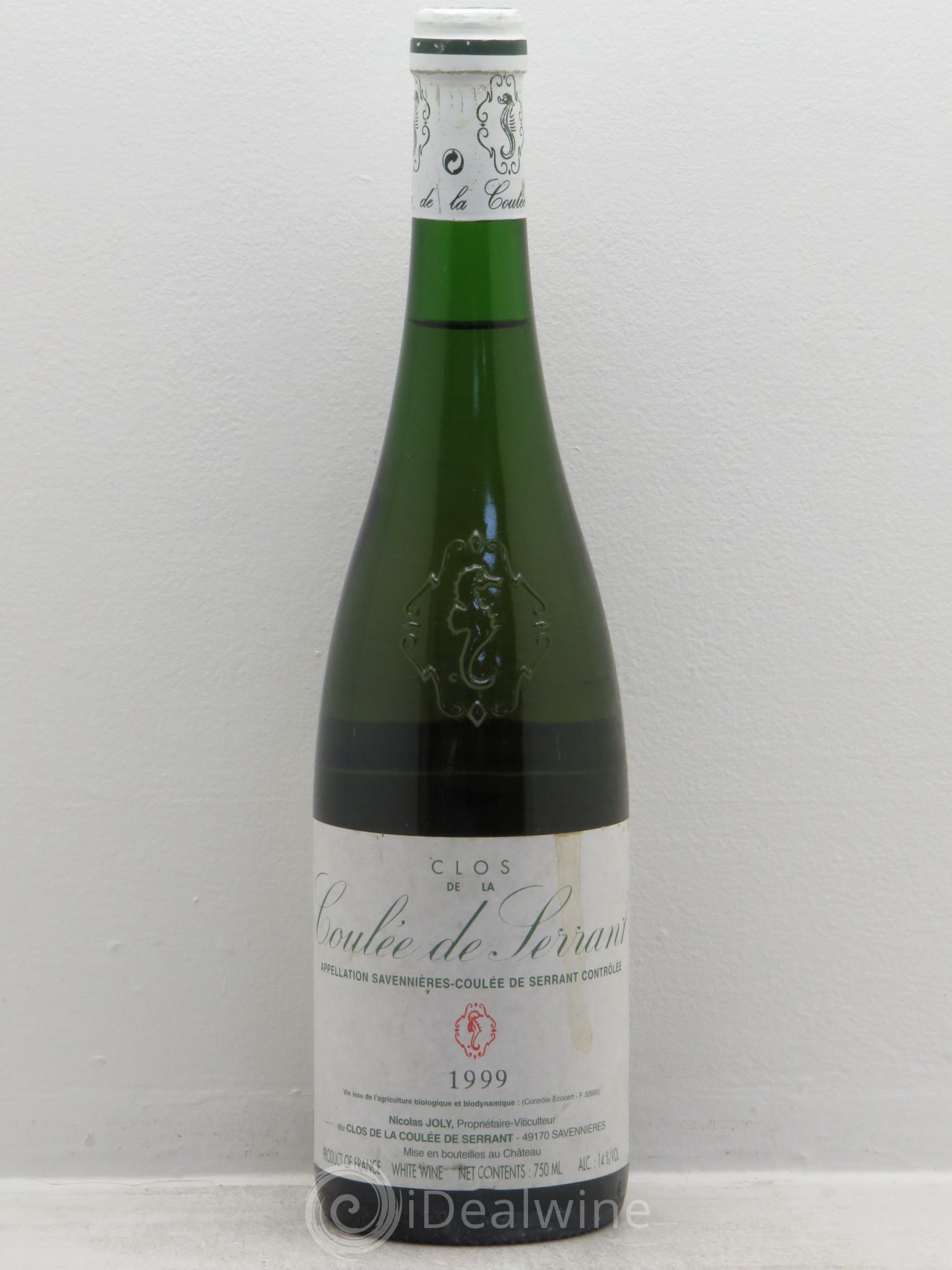 Savennières Clos de la Coulée de Serrant Vignobles de la Coulée de Serrant - Nicolas Joly 1999 - Lot de 1 bouteille - 0