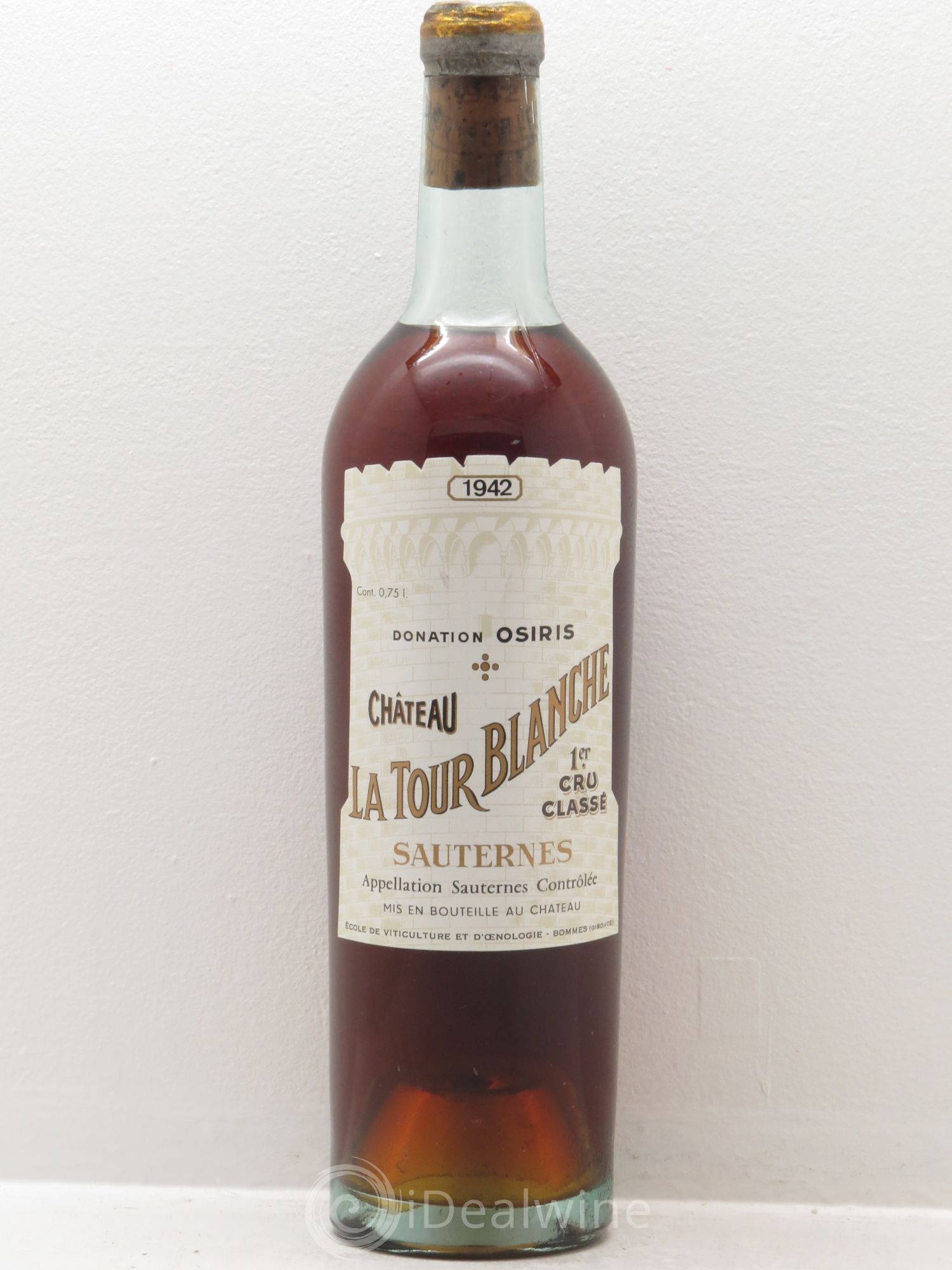 Château la Tour Blanche 1er Grand Cru Classé 1942 - Lotto di 1 bottiglia - 0