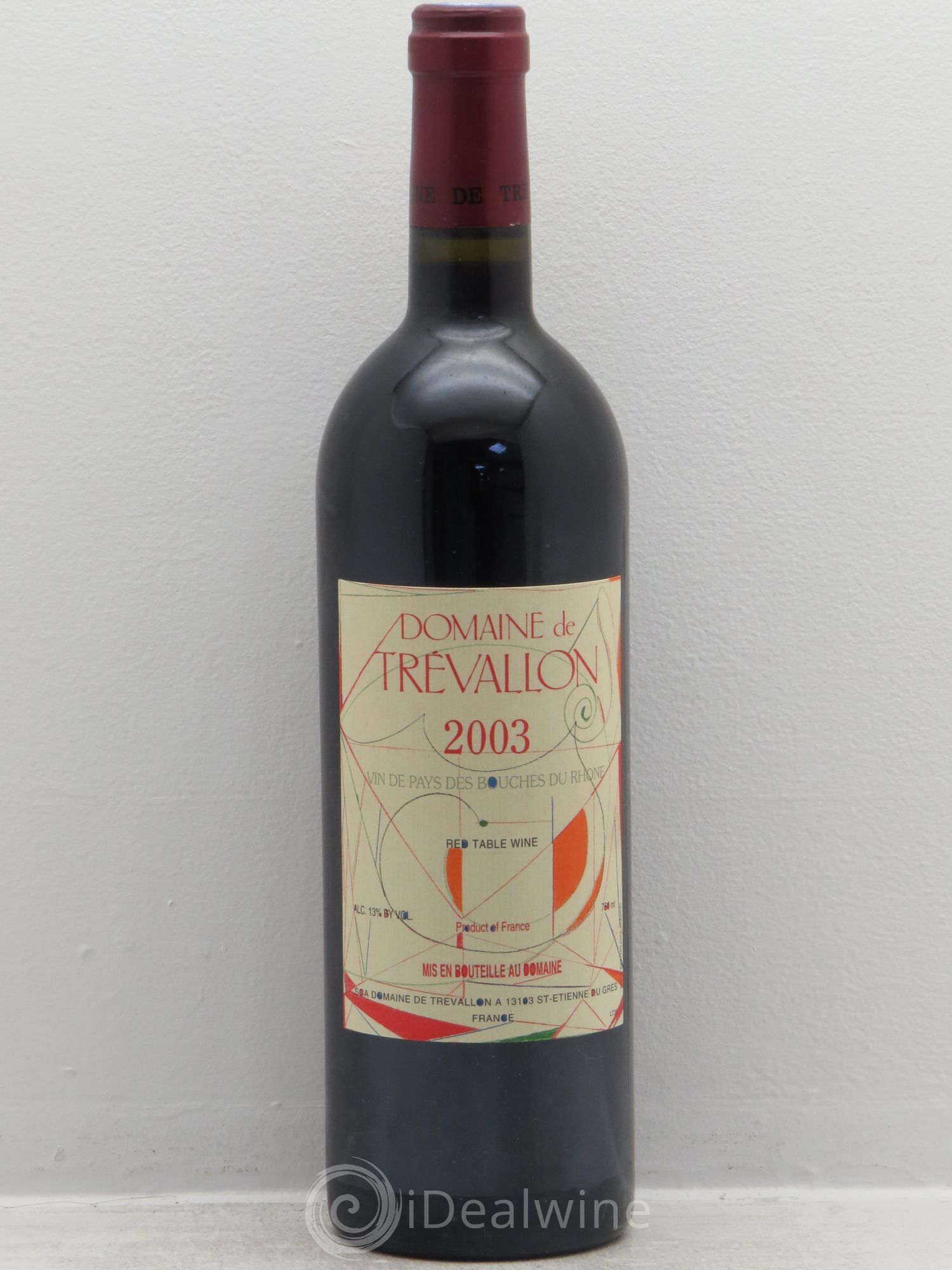 VDP Bouches du Rhône Trévallon (Domaine de) Eloi Dürrbach 2003 - Lot de 1 bouteille - 0