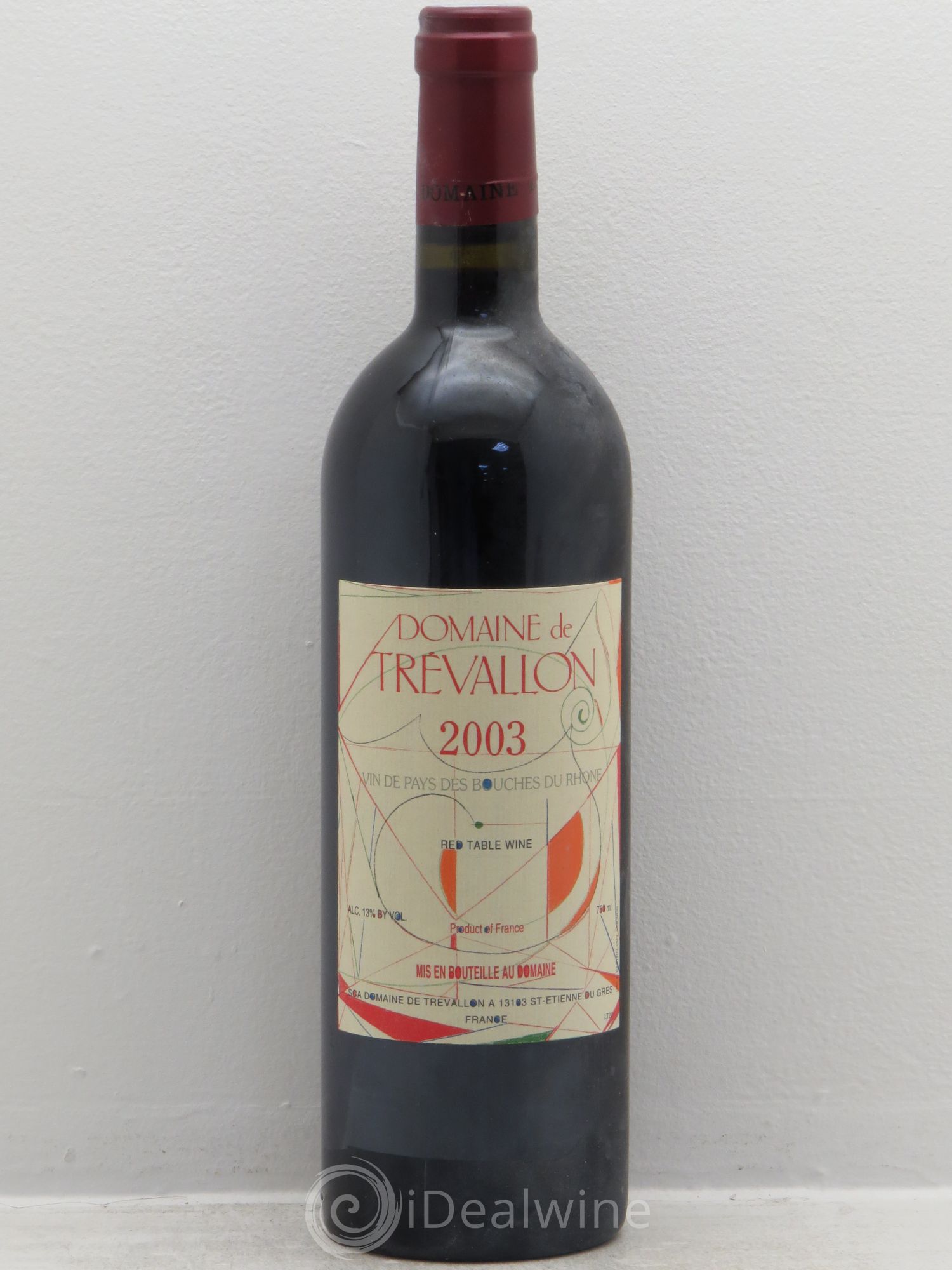 VDP Bouches du Rhône Trévallon (Domaine de) Eloi Dürrbach 2003 - Lot de 1 bouteille - 0