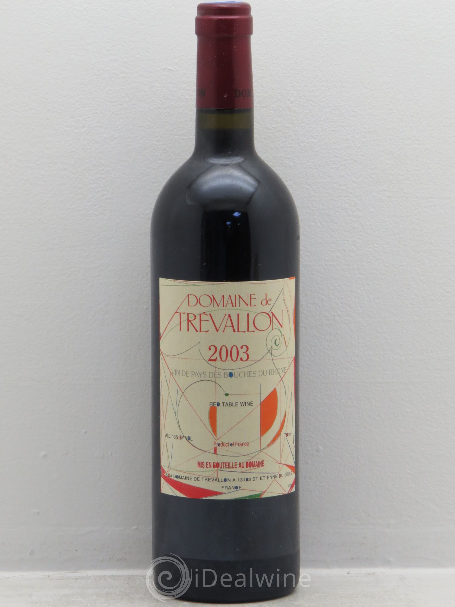 VDP Bouches du Rhône Trévallon (Domaine de) Eloi Dürrbach 2003 - Lot de 1 bouteille - 0