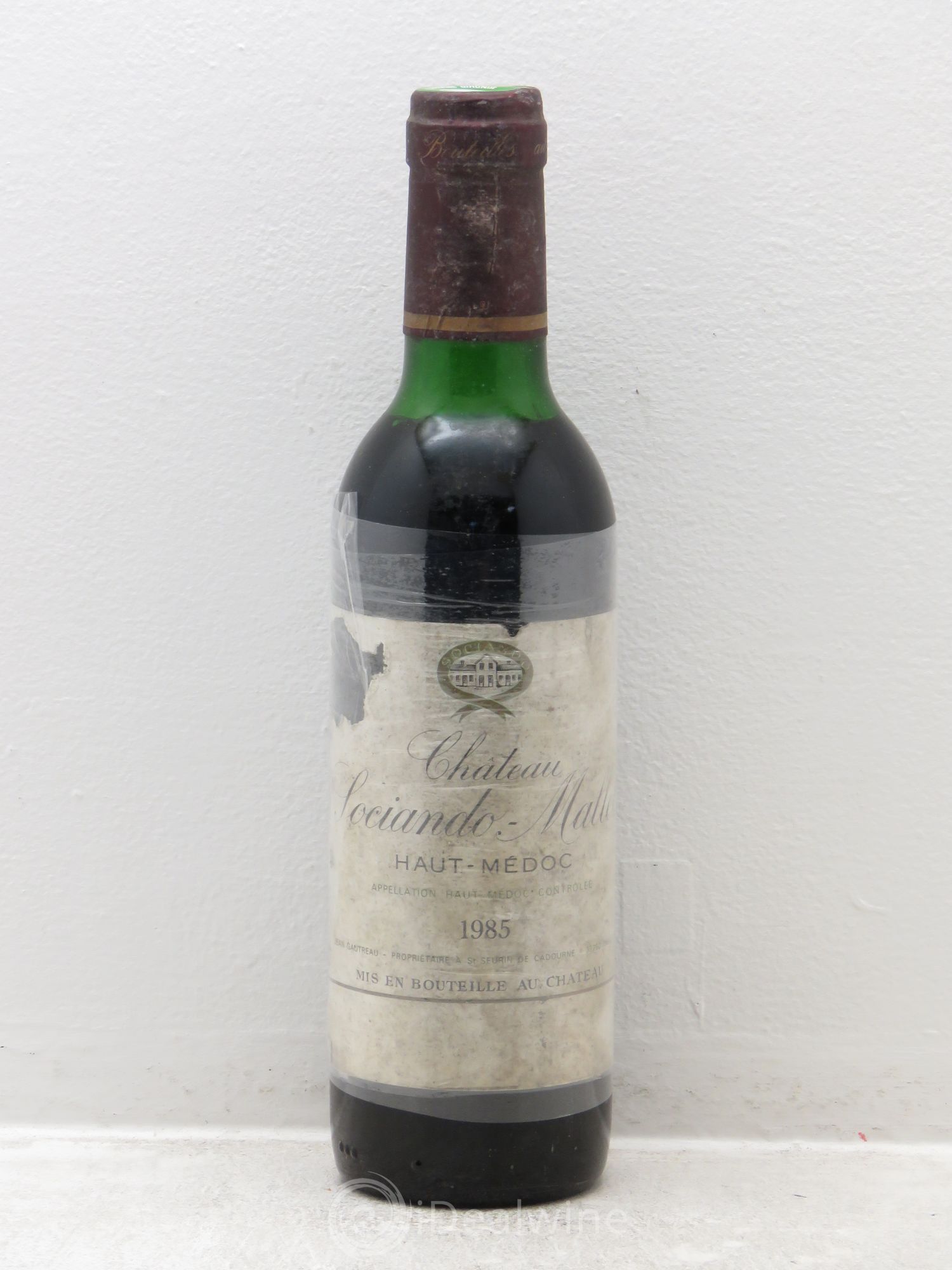 Château Sociando Mallet 1985 - Lot de 1 demi bouteille - 0