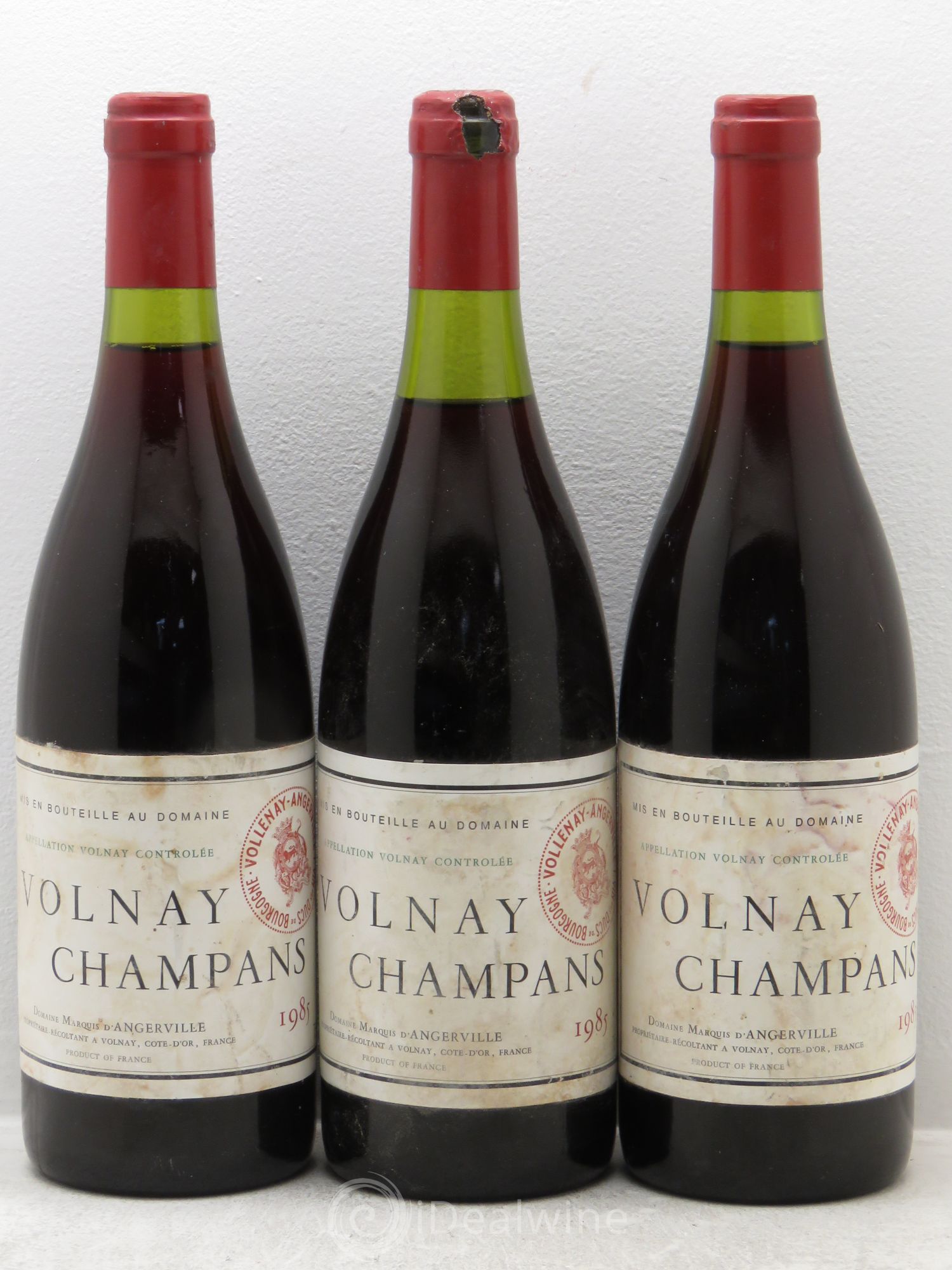Volnay 1er Cru Champans Marquis d'Angerville (Domaine) 1985 - Lot de 3 bouteilles - 0