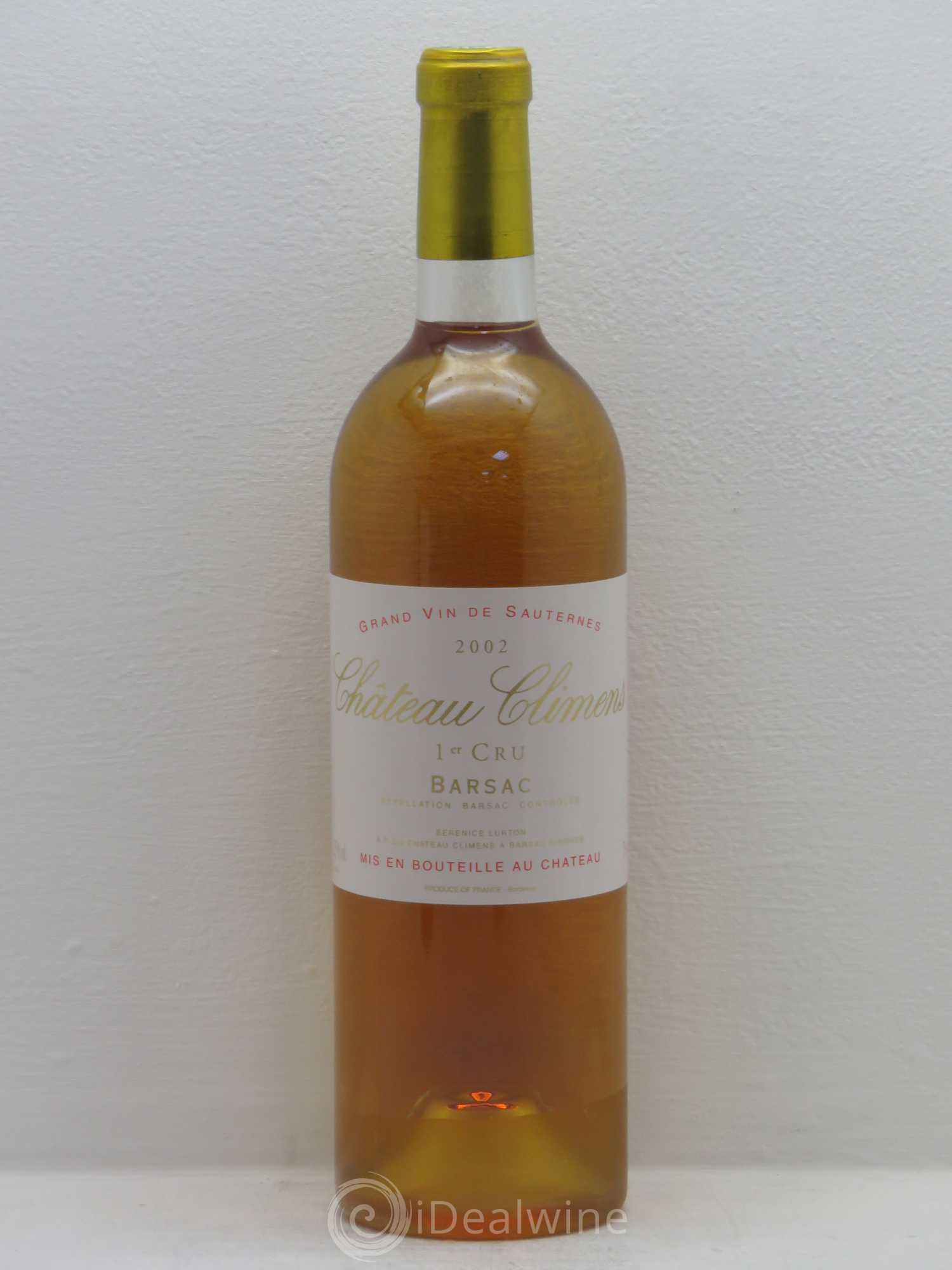 Château Climens 1er Grand Cru Classé 2002 - Lotto di 1 bottiglia - 0