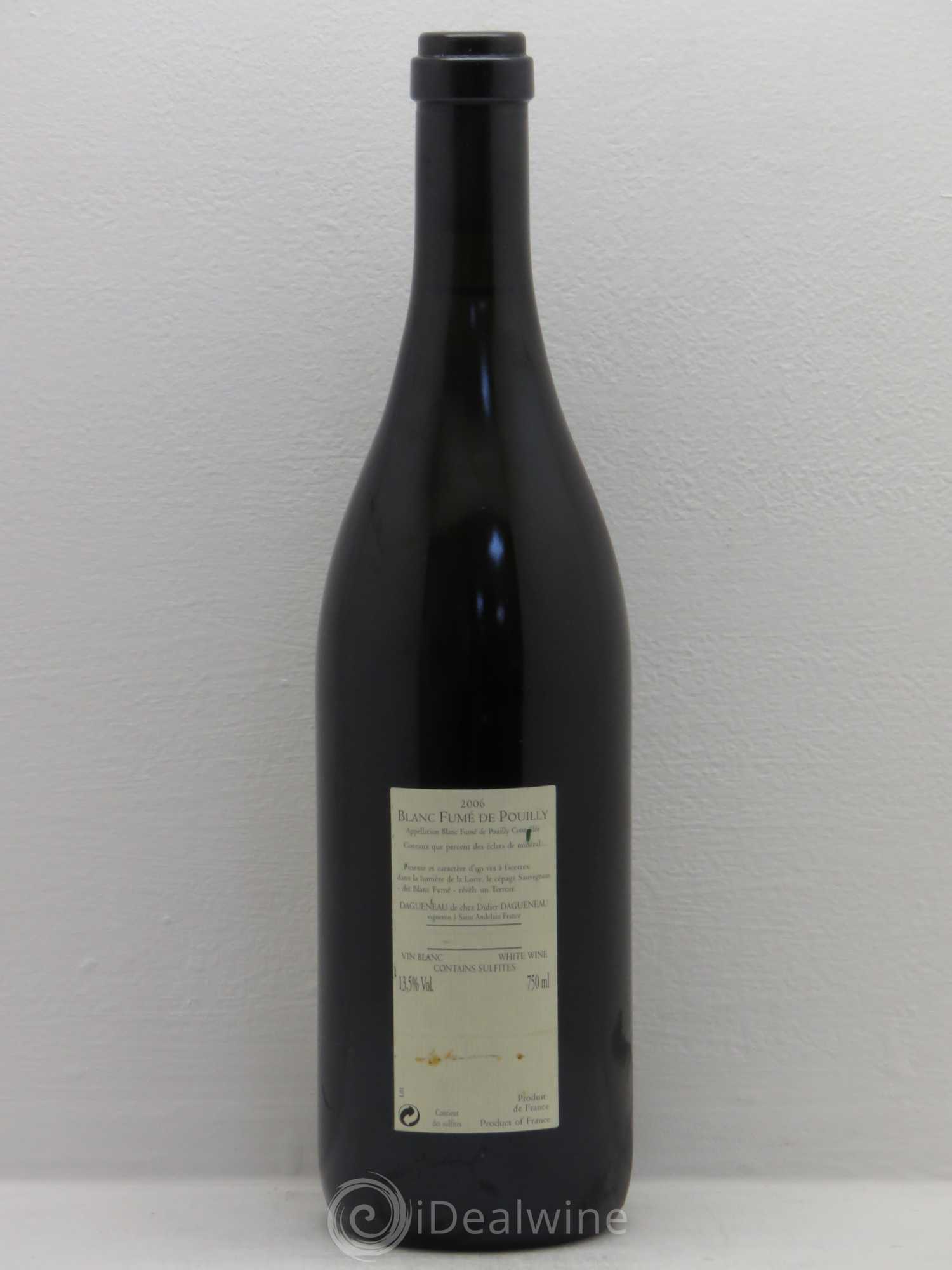 Pouilly-Fumé Blanc Fumé de Pouilly Dagueneau (Domaine Didier - Louis-Benjamin) 2006 - Lot de 1 bouteille - 1