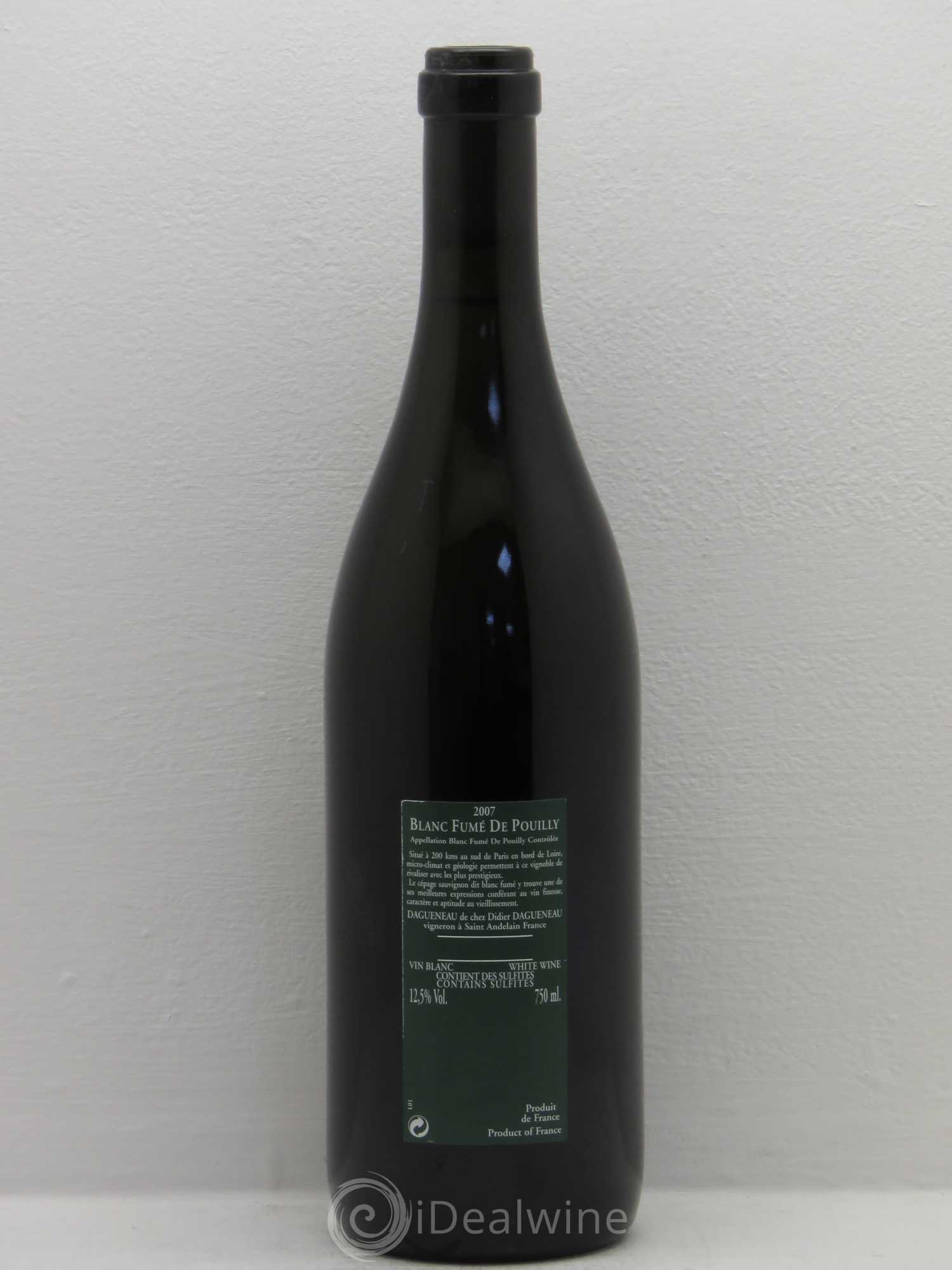 Vin de France (anciennement Pouilly-Fumé) Silex Dagueneau (Domaine Didier - Louis-Benjamin) 2007 - Lot de 1 bouteille - 1
