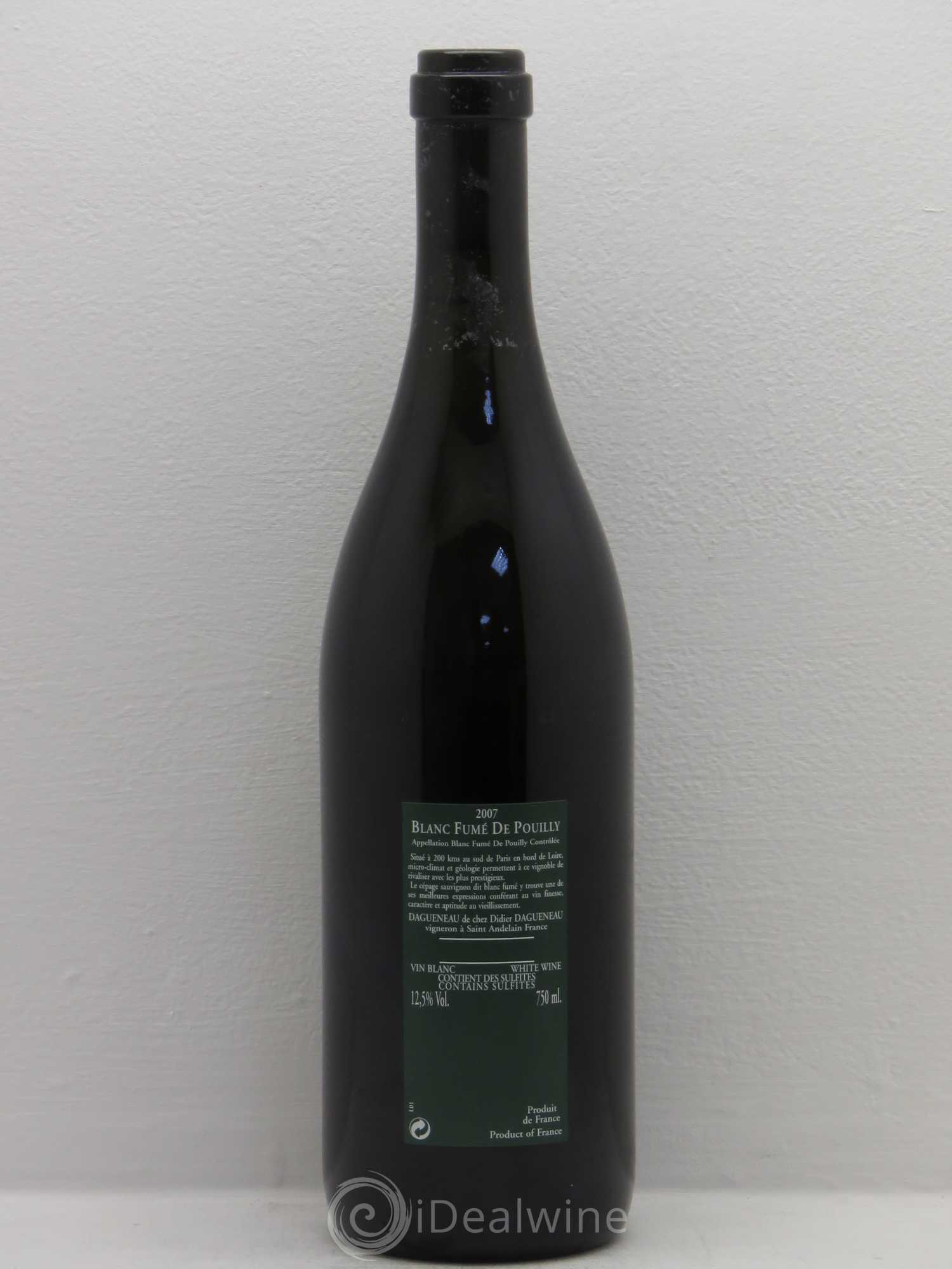 Vin de France (anciennement Pouilly-Fumé) Silex Dagueneau (Domaine Didier - Louis-Benjamin) 2007 - Lot de 1 bouteille - 1