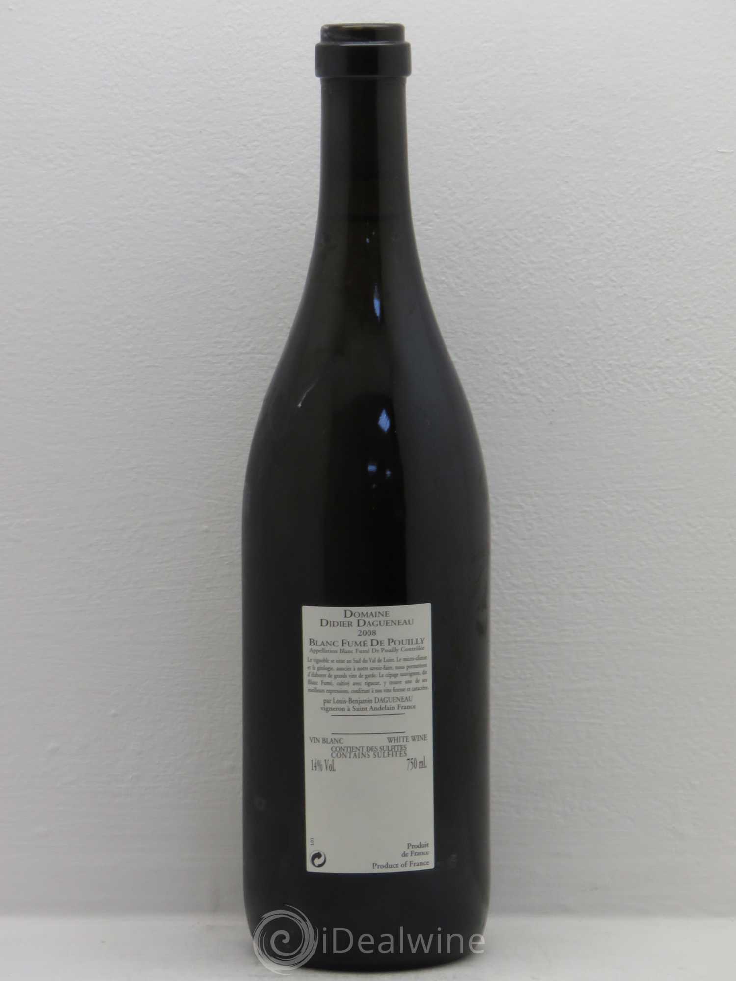Vin de France (anciennement Pouilly-Fumé) Buisson Renard Dagueneau (Domaine Didier - Louis-Benjamin) 2008 - Lot de 1 bouteille - 1