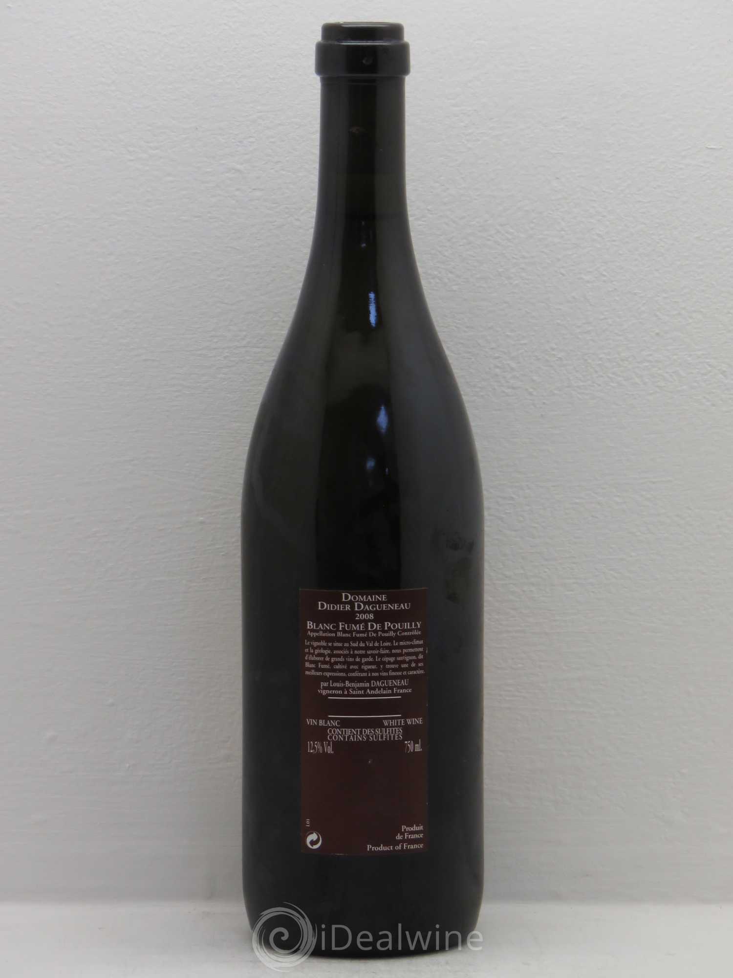 Vin de France (anciennement Pouilly-Fumé) Pur Sang Dagueneau (Domaine Didier - Louis-Benjamin) 2008 - Lot de 1 bouteille - 1