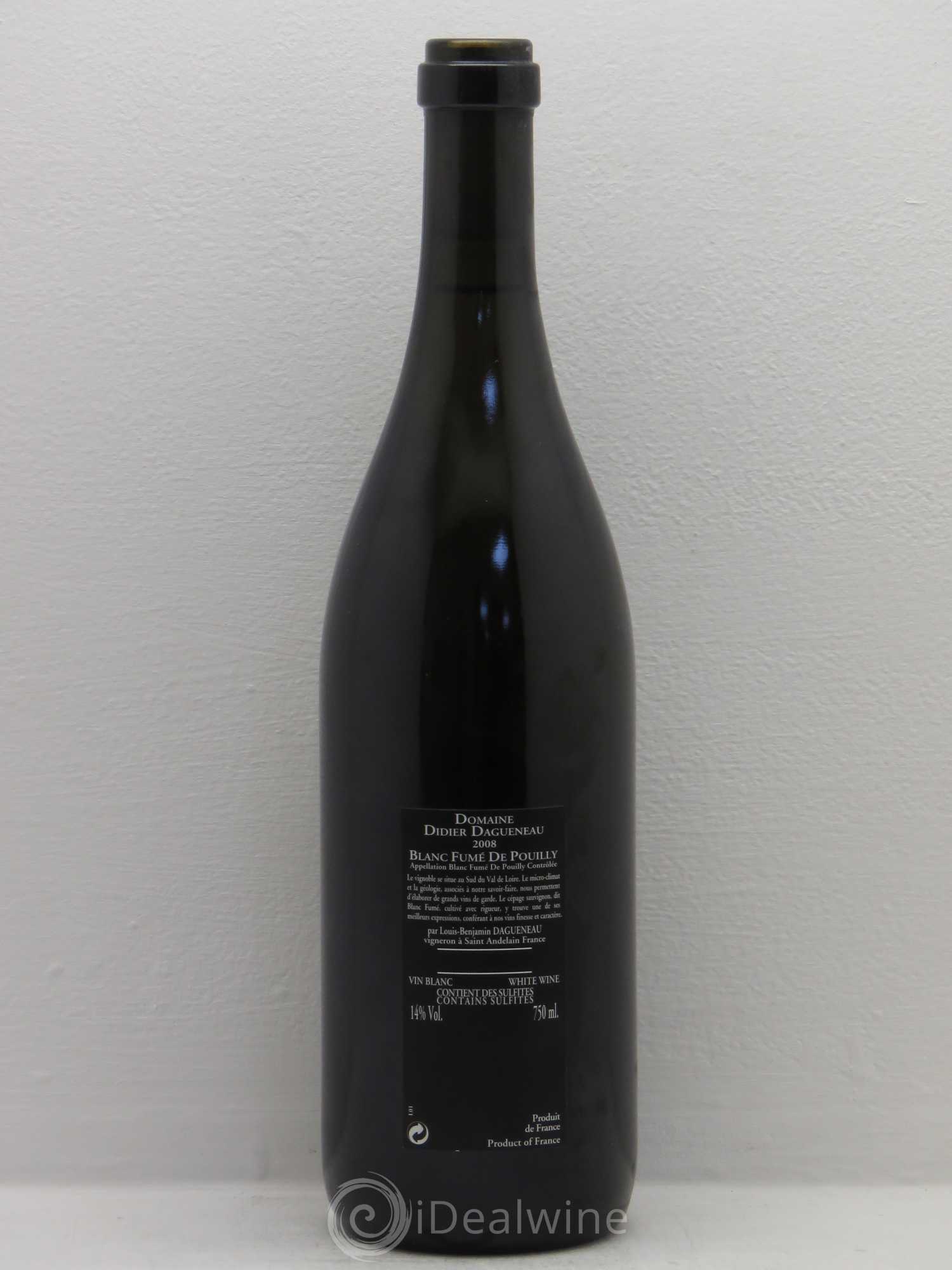 Vin de France (anciennement Pouilly-Fumé) Silex Dagueneau (Domaine Didier - Louis-Benjamin) 2008 - Lot de 1 bouteille - 1