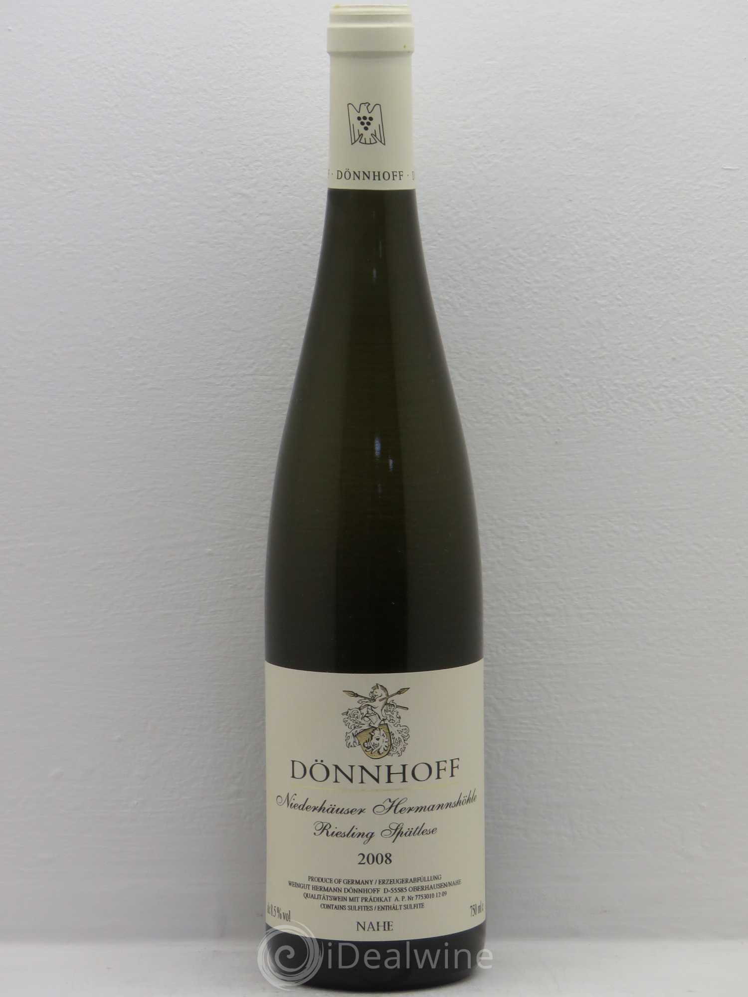 Riesling Spatelese Nierderhauser Hermannshohle Hermann Donnhoff 2008 - Lotto di 1 bottiglia - 0