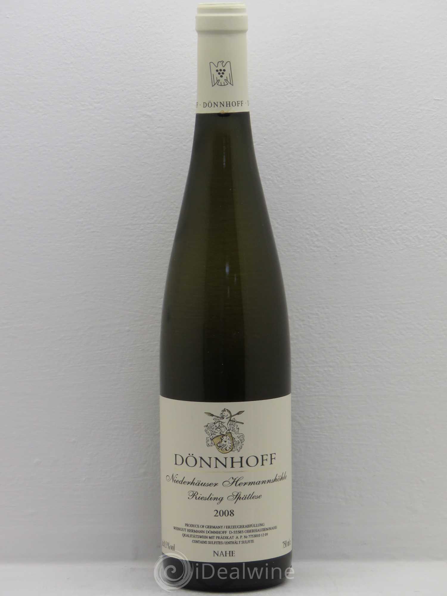 Riesling Spatelese Nierderhauser Hermannshohle Hermann Donnhoff 2008 - Lotto di 1 bottiglia - 0