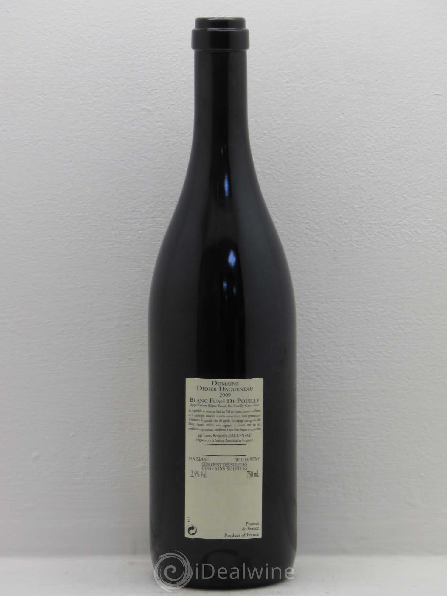 Pouilly-Fumé Blanc Fumé de Pouilly Dagueneau (Domaine Didier - Louis-Benjamin) 2009 - Lot de 1 bouteille - 1