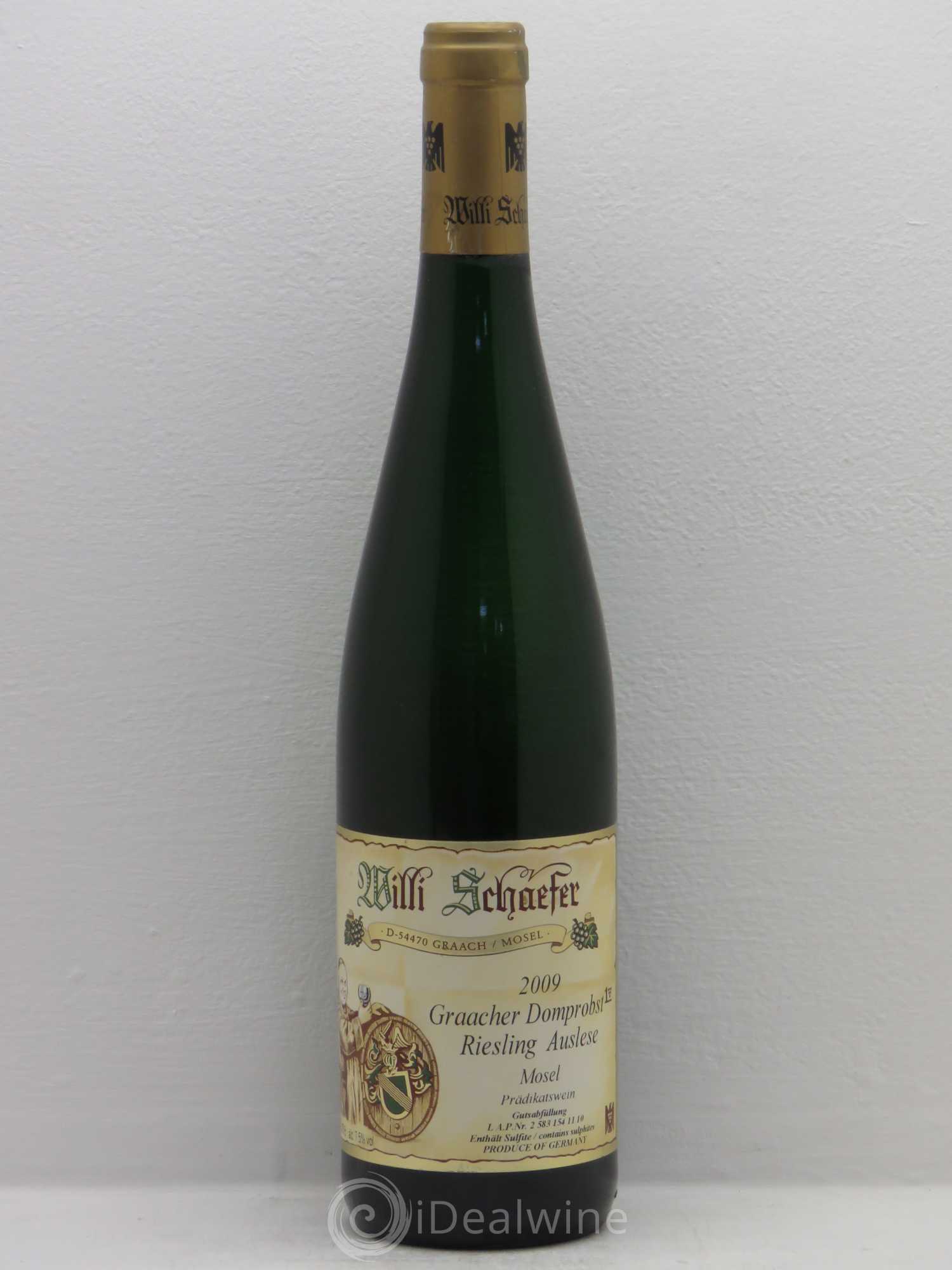Riesling Willi Schaefer Graacher Domprobst Auslese 2009 - Lot de 1 bouteille - 0