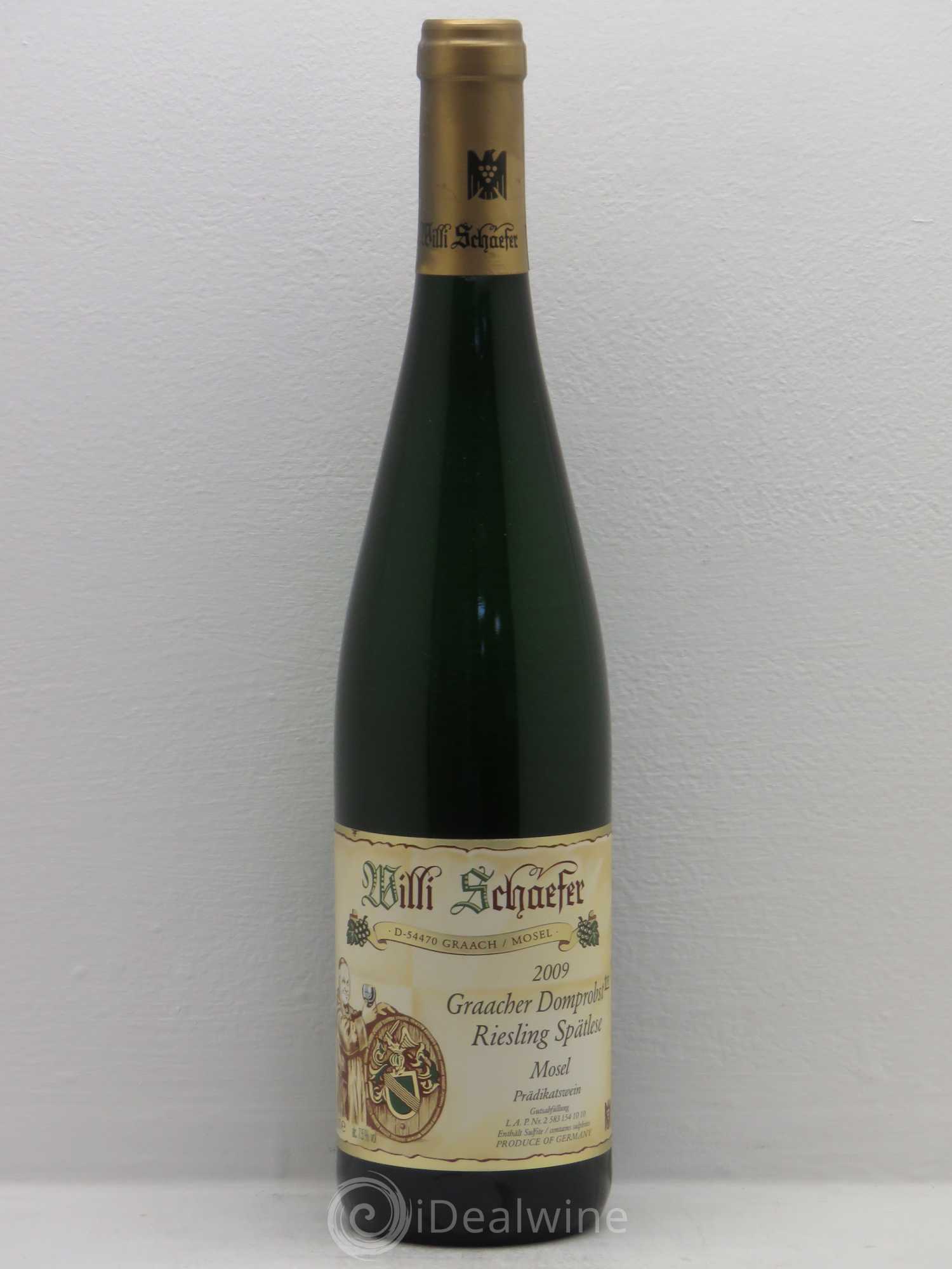 Riesling Willi Schaefer Graacher Domprobst Auslese 2009 - Lot de 1 bouteille - 0