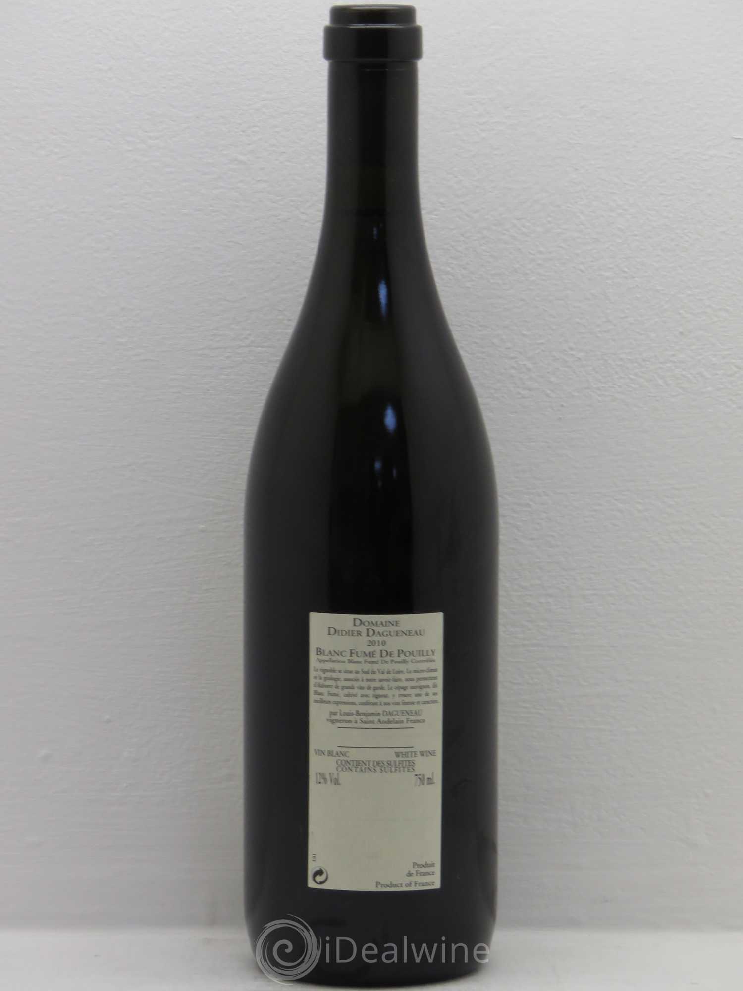 Pouilly-Fumé Blanc Fumé de Pouilly Dagueneau (Domaine Didier - Louis-Benjamin) 2010 - Lot de 1 bouteille - 1