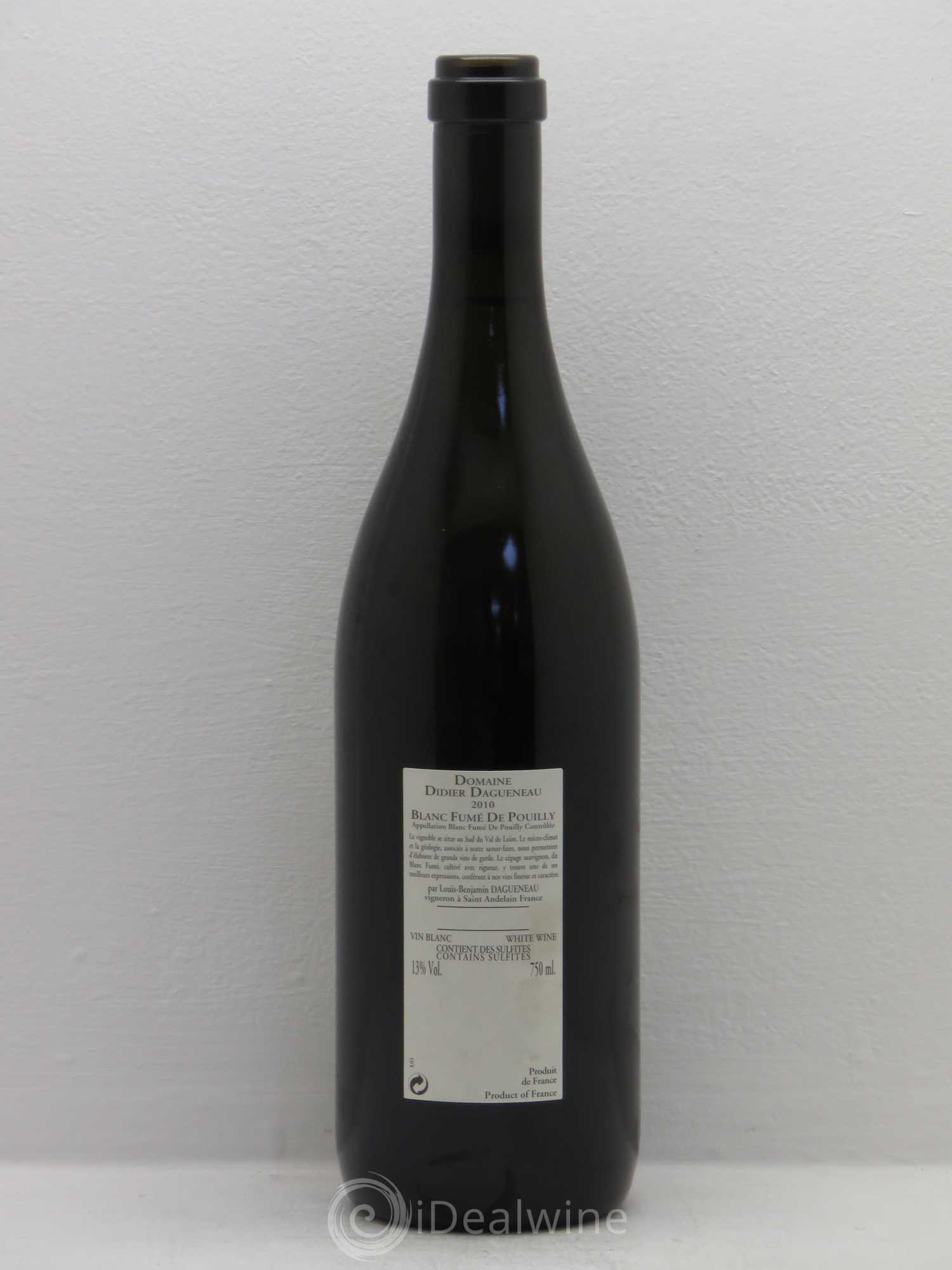 Vin de France (anciennement Pouilly-Fumé) Buisson Renard Dagueneau (Domaine Didier - Louis-Benjamin) 2010 - Lot de 1 bouteille - 1