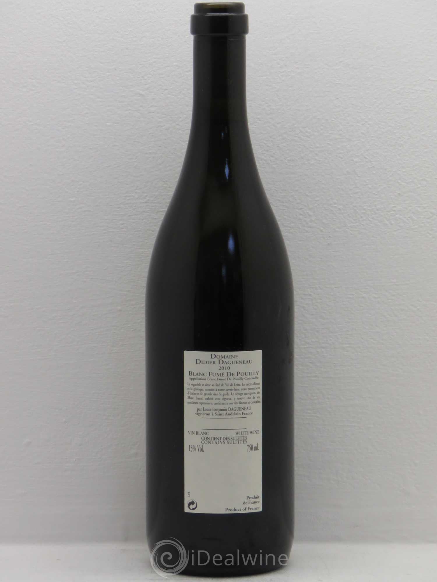 Vin de France (anciennement Pouilly-Fumé) Buisson Renard Dagueneau (Domaine Didier - Louis-Benjamin) 2010 - Lot de 1 bouteille - 1