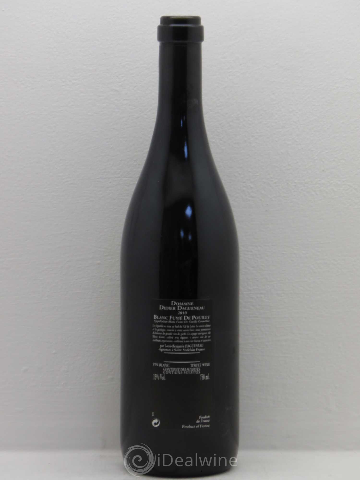 Vin de France (anciennement Pouilly-Fumé) Silex Dagueneau (Domaine Didier - Louis-Benjamin) 2010 - Lot de 1 bouteille - 1