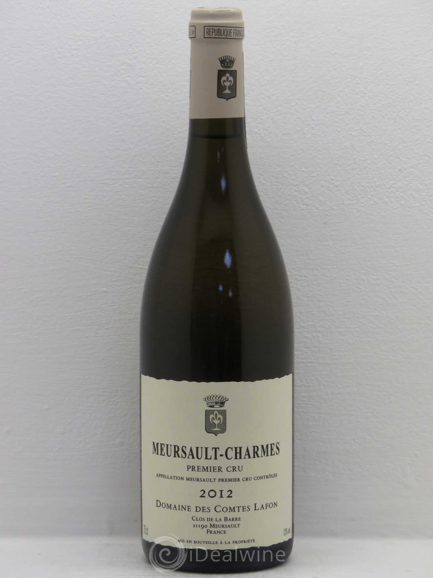 Meursault 1er Cru Charmes Comtes Lafon (Domaine des) 2012 - Lot de 1 bouteille - 0