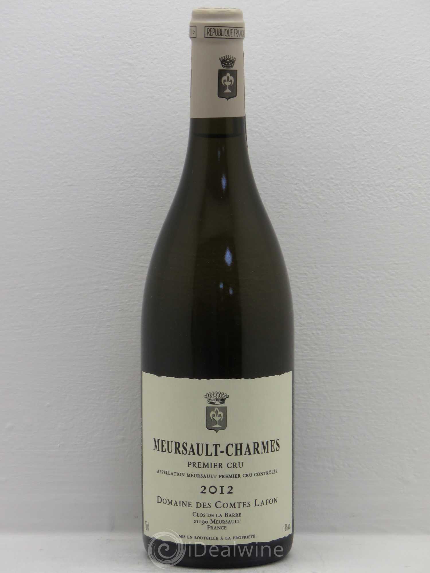 Meursault 1er Cru Charmes Comtes Lafon (Domaine des) 2012 - Lot de 1 bouteille - 0
