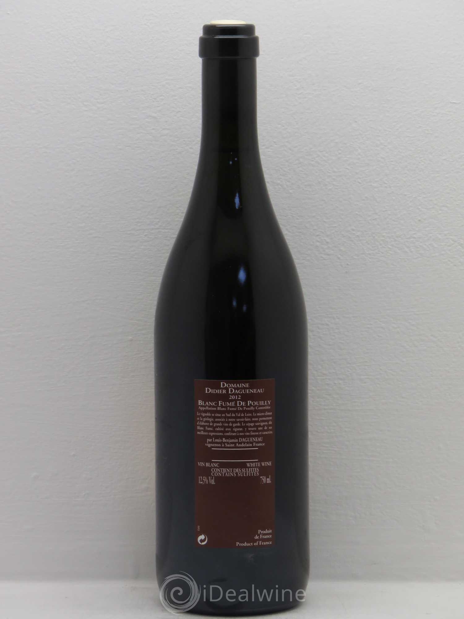 Vin de France (anciennement Pouilly-Fumé) Pur Sang Dagueneau (Domaine Didier - Louis-Benjamin) 2012 - Lot de 1 bouteille - 1