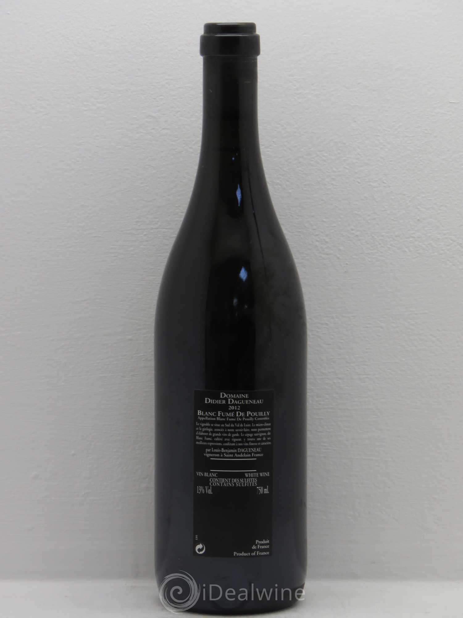 Vin de France (anciennement Pouilly-Fumé) Silex Dagueneau (Domaine Didier - Louis-Benjamin) 2012 - Lot de 1 bouteille - 1