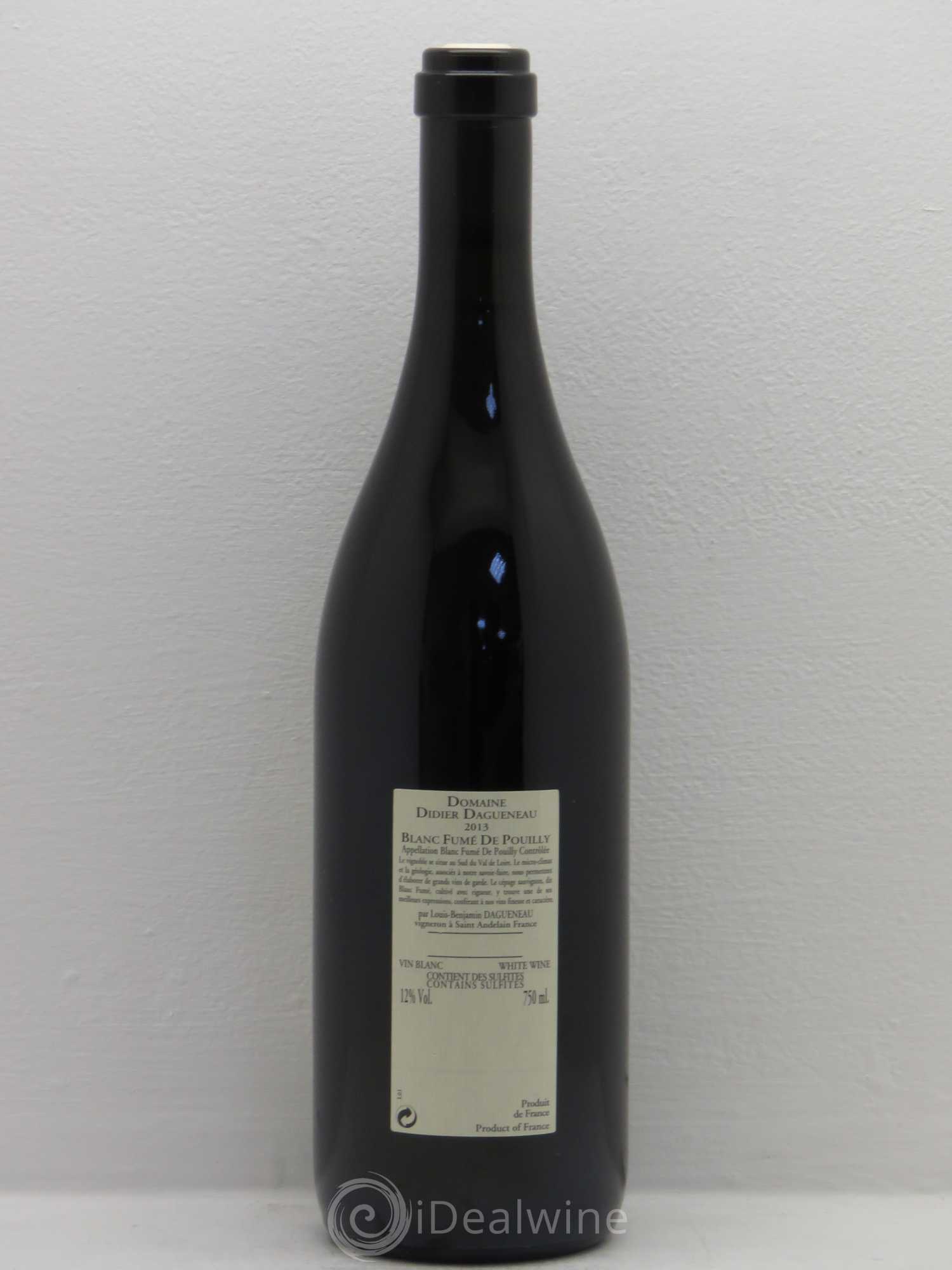 Pouilly-Fumé Blanc Fumé de Pouilly Dagueneau (Domaine Didier - Louis-Benjamin) 2013 - Lot de 1 bouteille - 1