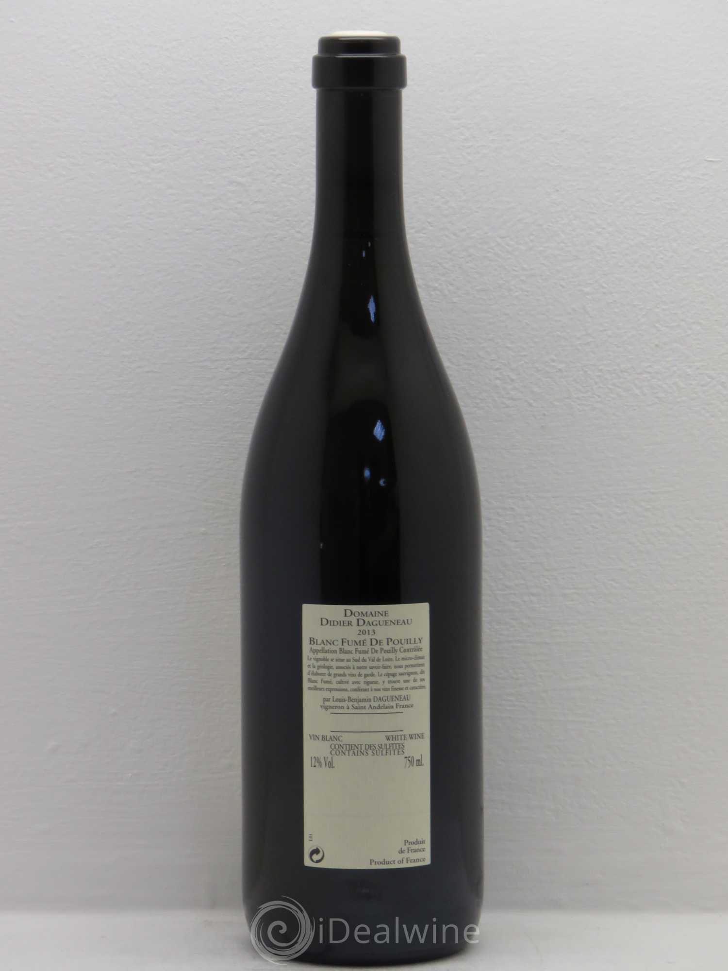 Pouilly-Fumé Blanc Fumé de Pouilly Dagueneau (Domaine Didier - Louis-Benjamin) 2013 - Lot de 1 bouteille - 1