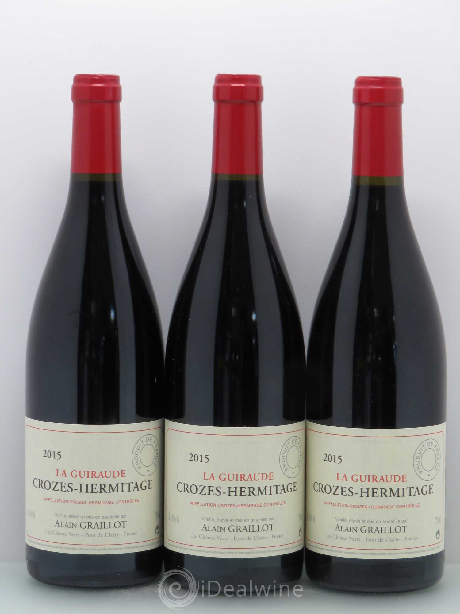 Crozes-Hermitage La Guiraude Domaine Graillot 2015 - Lot de 3 bouteilles - 0