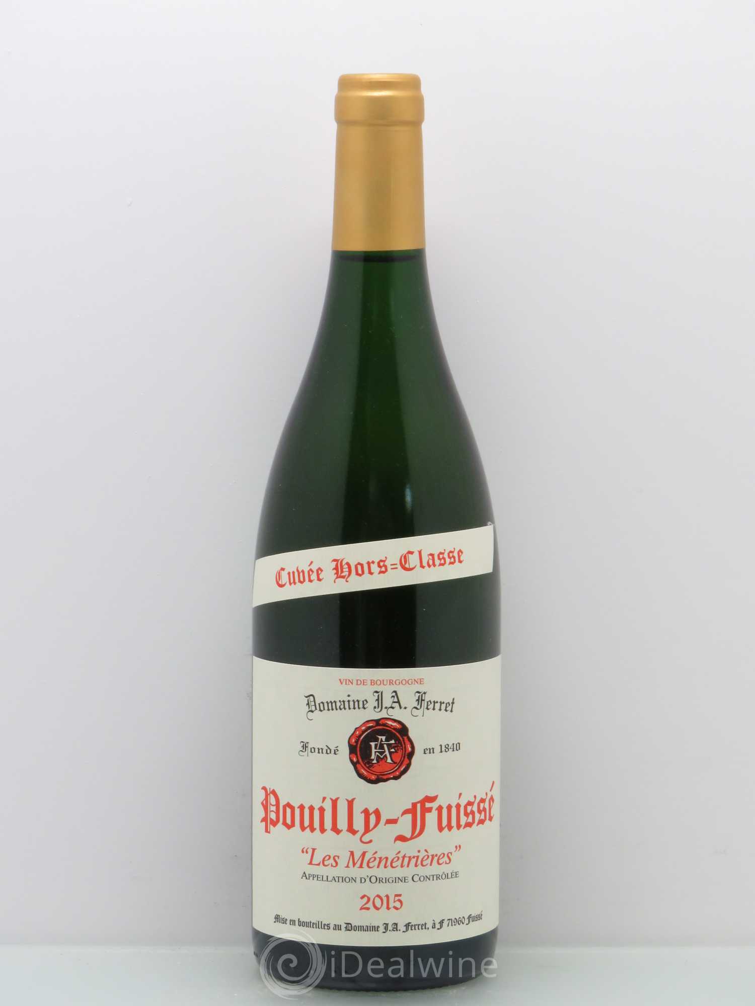 Pouilly-Fuissé 1er Cru Hors Classe Les Ménétrières J.A. Ferret (Domaine) 2015 - Lot de 1 bouteille - 0
