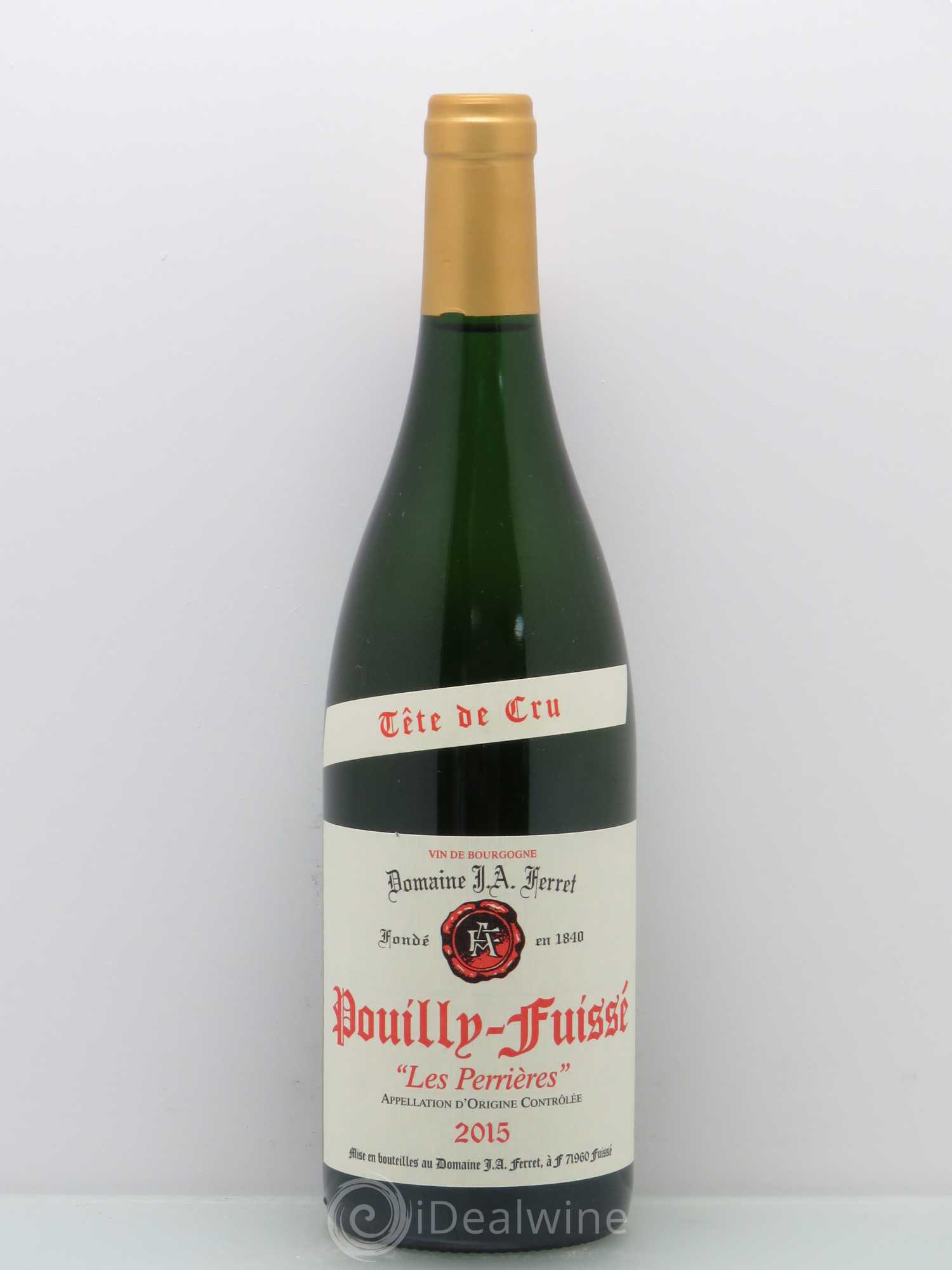 Pouilly-Fuissé Tête de Cru Les Perrières J.A. Ferret (Domaine) 2015 - Lot de 1 bouteille - 0
